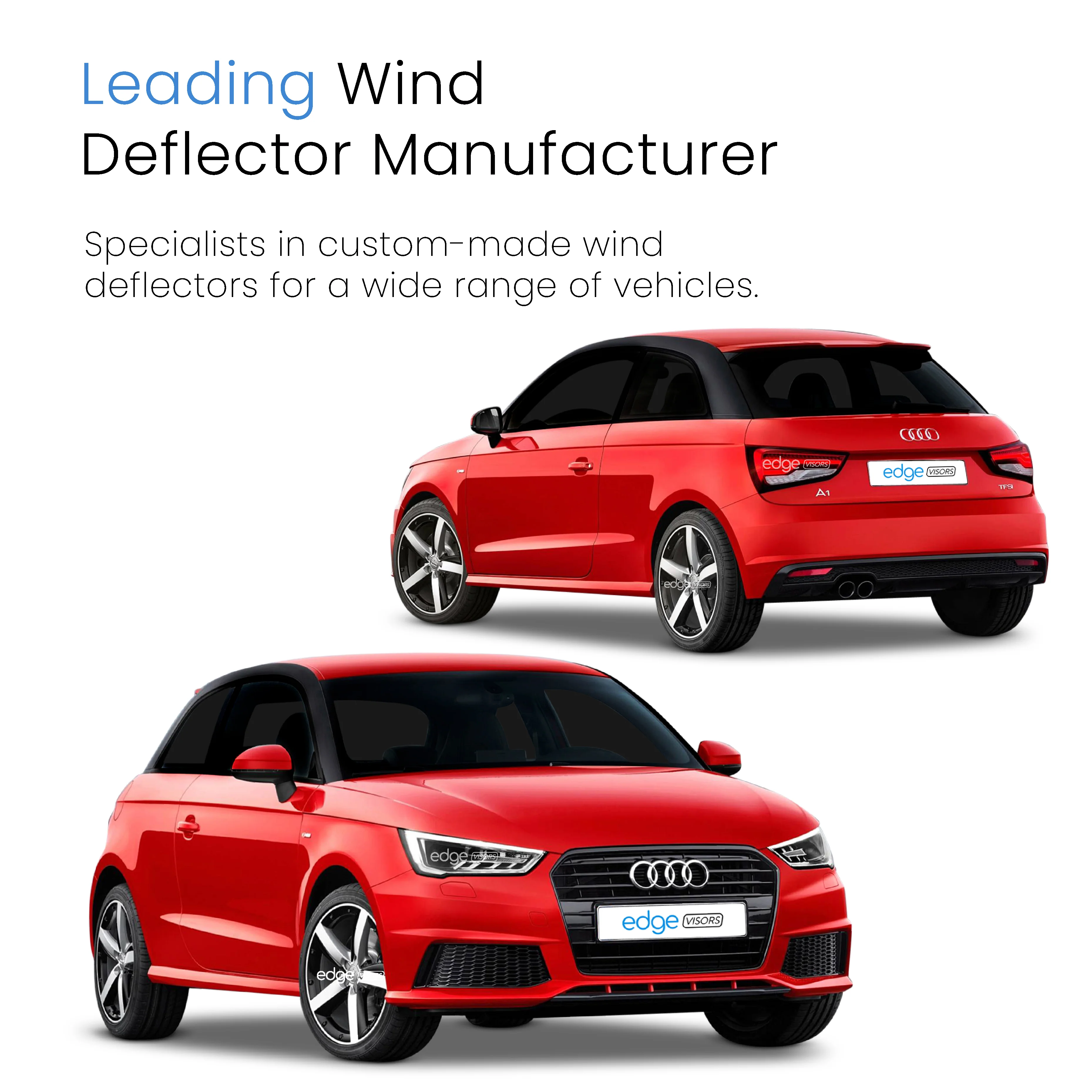 Audi A1 MK1 2012-2018 3 Door Hatchback Wind Deflectors 2pc - Image 4
