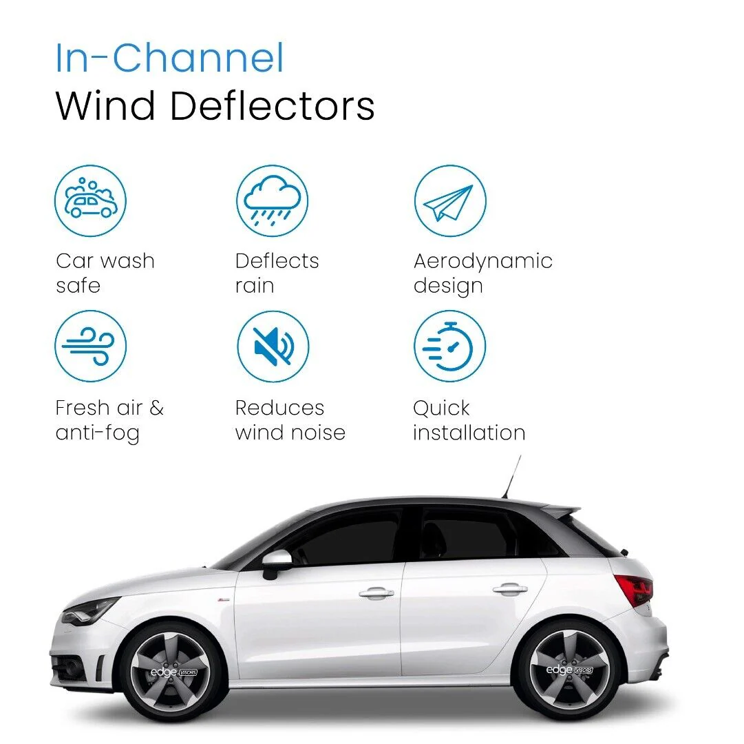 Audi A1 or S1 MK1 2012-2018 5 Door Hatchback Wind Deflectors 4pc - Image 4