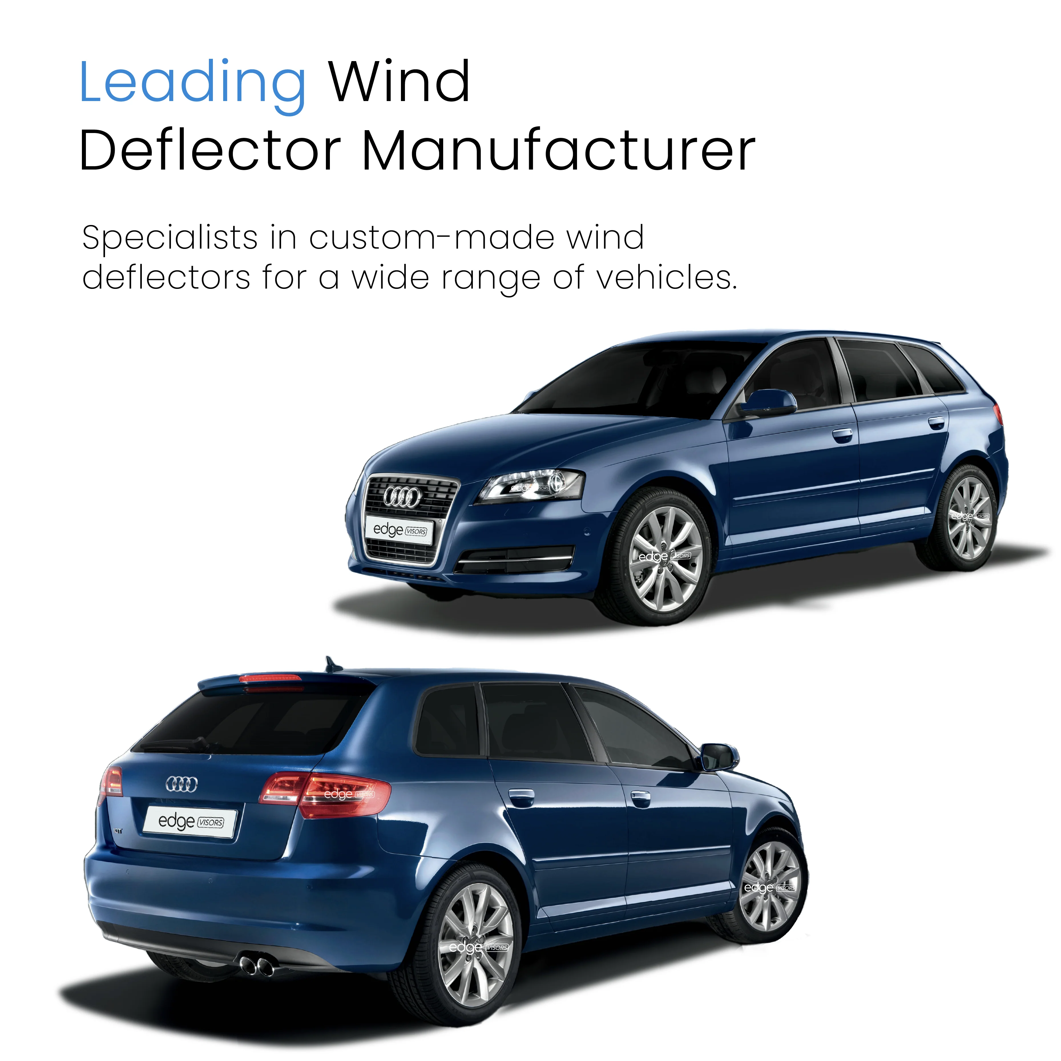 Audi A3 MK2 2003-2012 5 Door Sportback Hatchback Wind Deflectors 4pc - Image 4