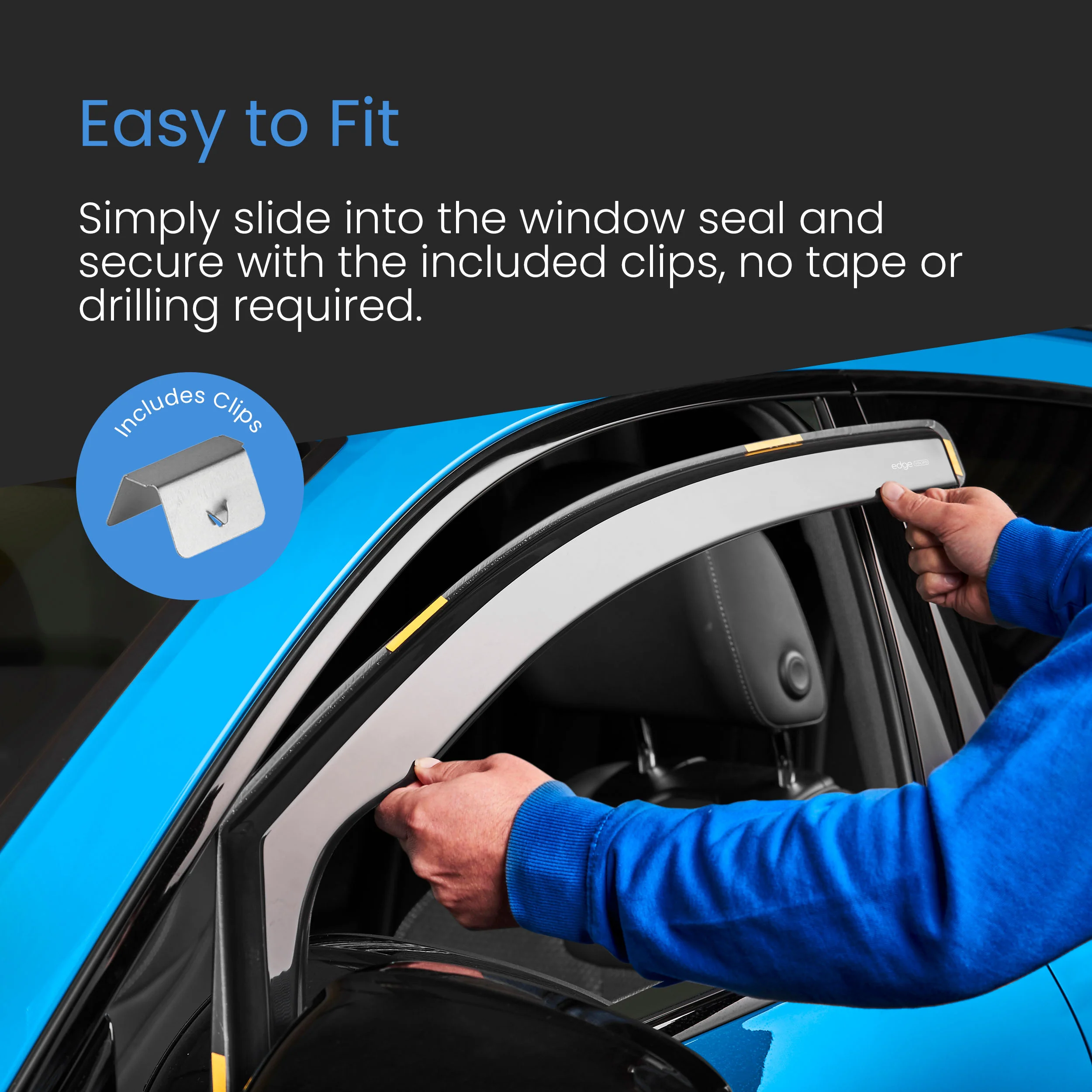 Audi A3 or S3 MK3 2013-2019 5 Door Sportback Wind Deflectors 4pc - Image 7