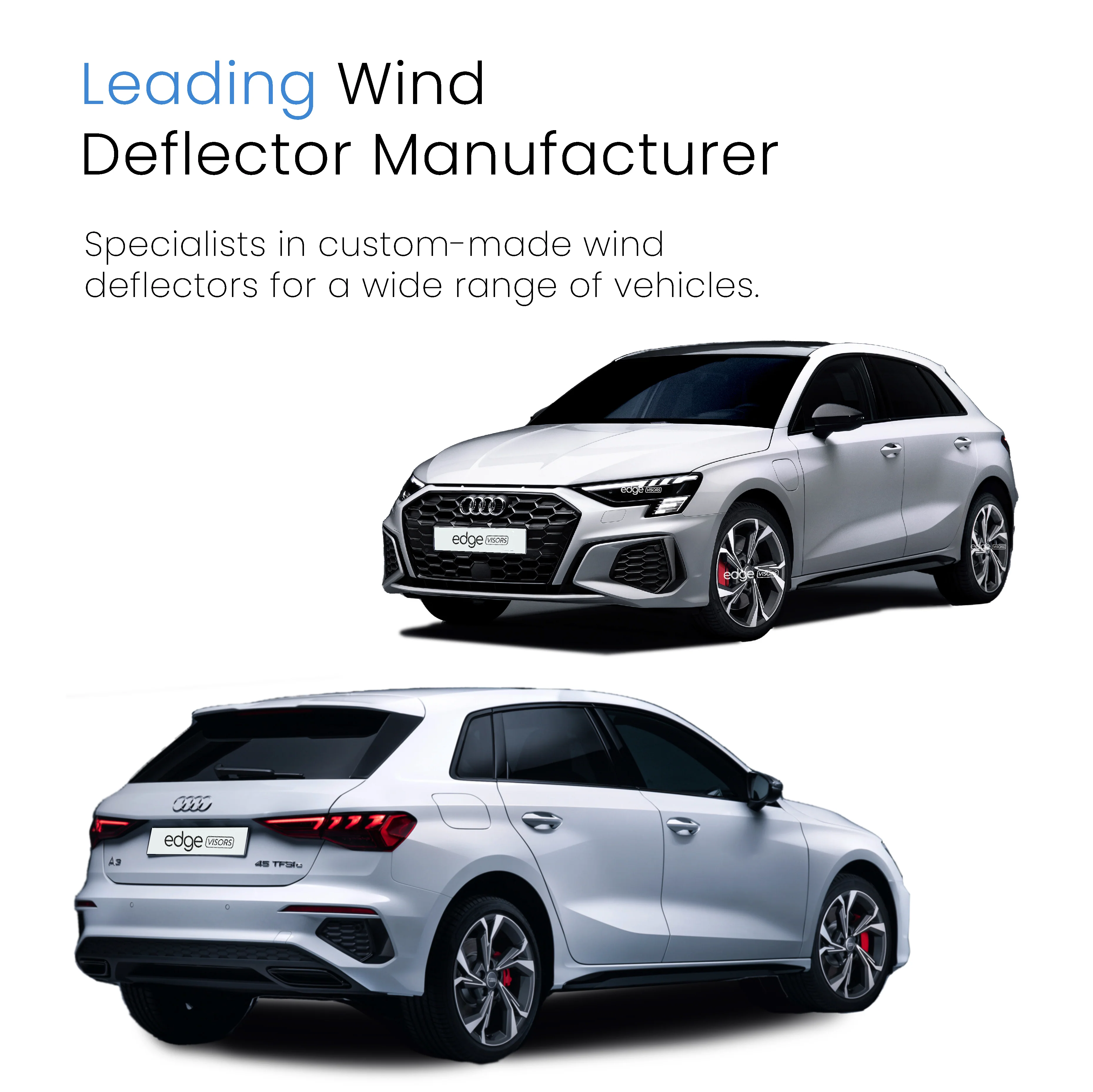 Audi A3 or S3 MK4 2020 - onwards 5 Door Y8 Sportback Hatchback Wind Deflectors 4pc - Image 4
