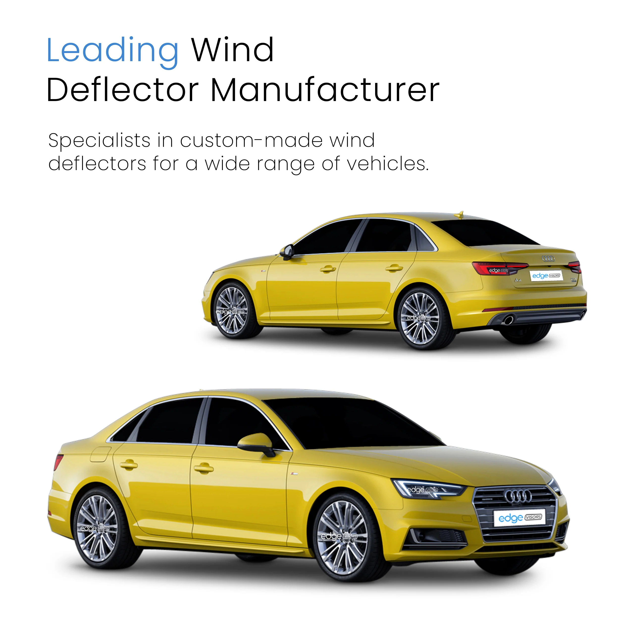 Audi A4 B9 2015-onwards 4 Door Saloon Wind Deflectors 4pc - Image 4