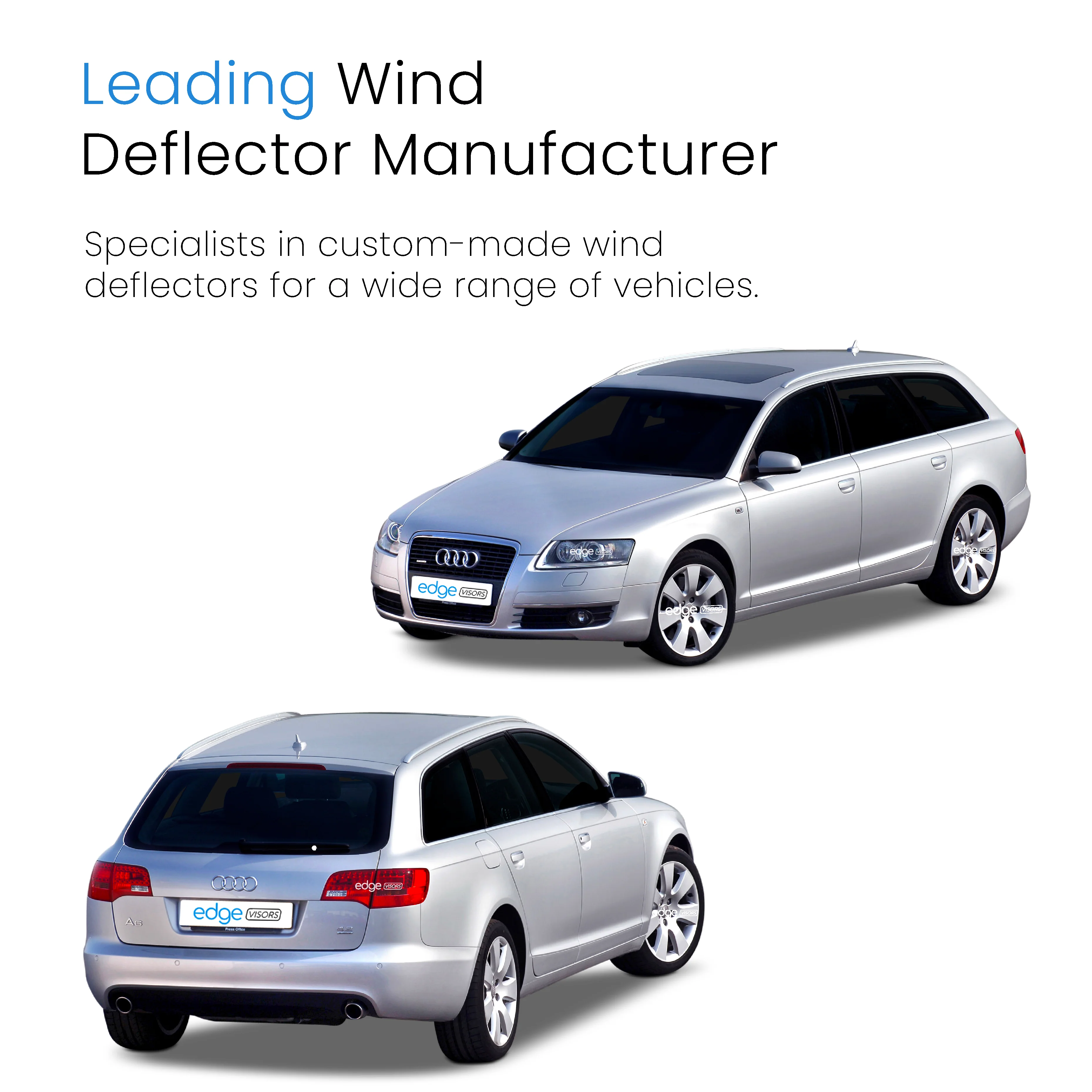Audi A6 C6 2004-2011 5 Door Avante Estate Wind Deflectors 4pc - Image 4