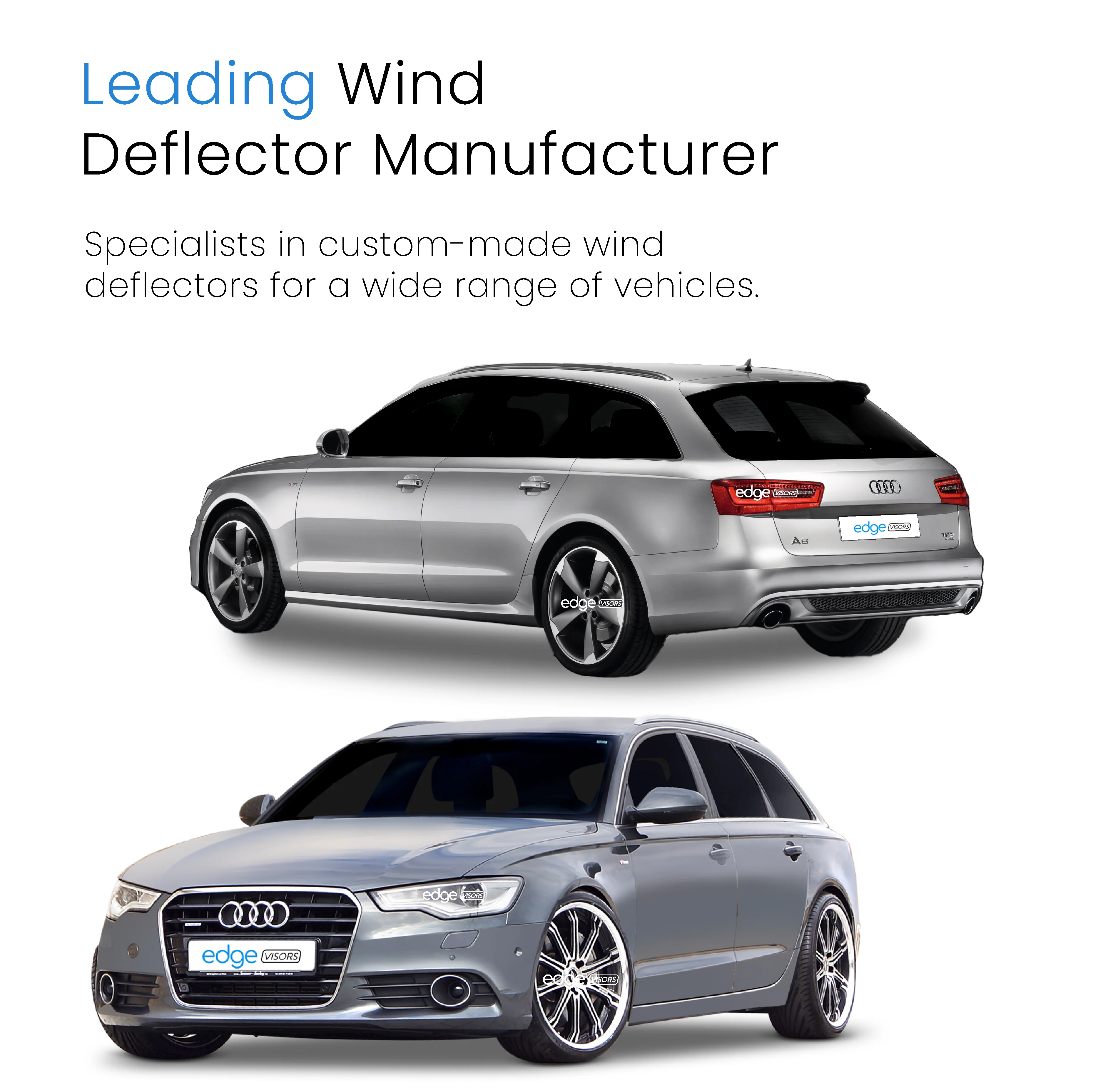Audi A6 C7 2011-2018 5 Door Avante Estate Wind Deflectors 4pc - Image 4