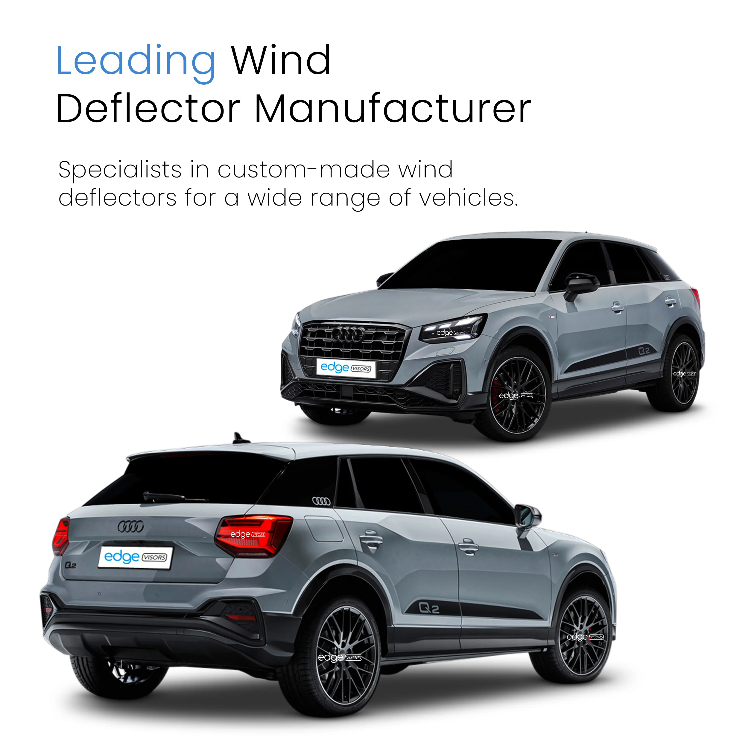 Audi Q2 MK1 2016-onwards 5 Door SUV Wind Deflectors 4pc - Image 4