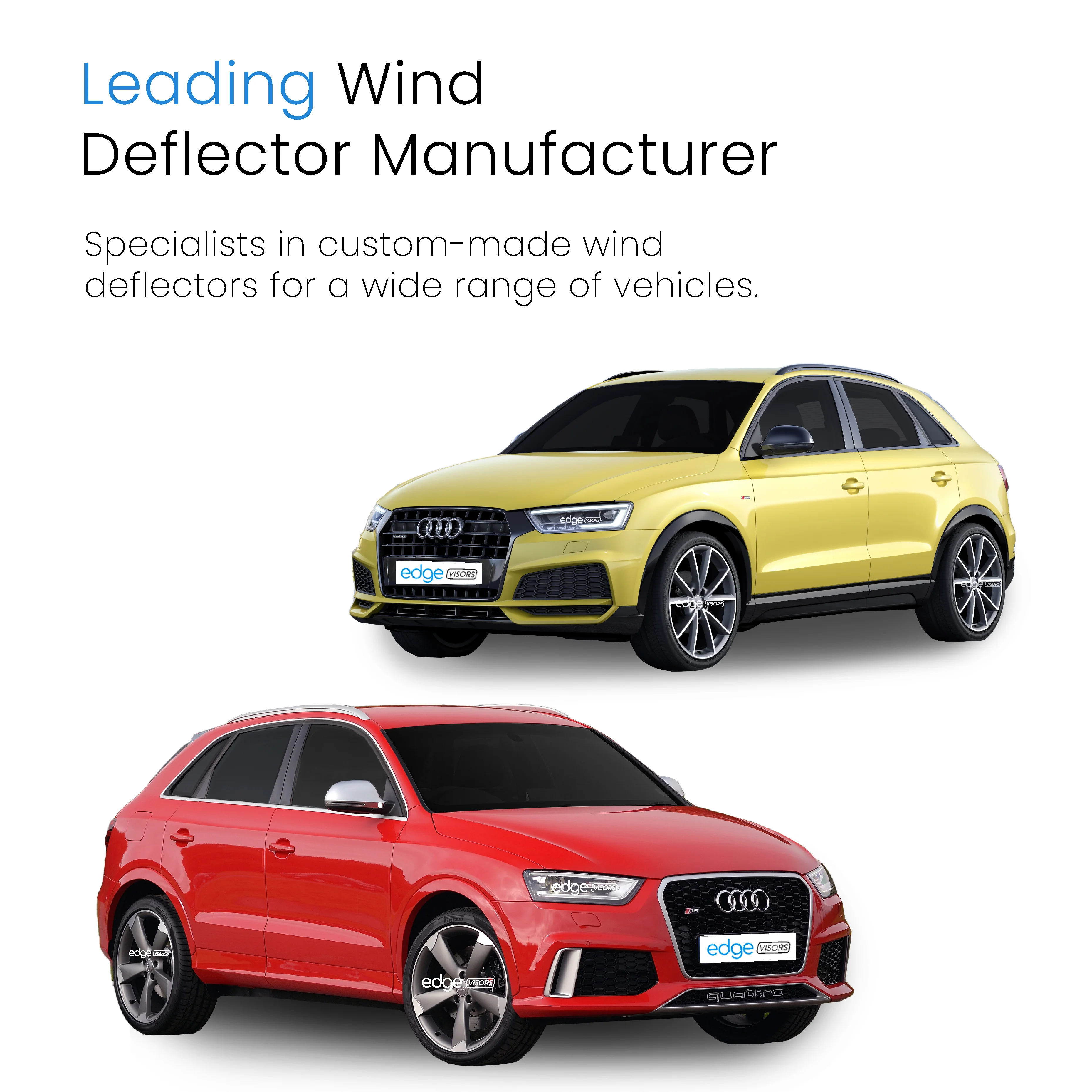 Audi Q3 MK1 2011-2018 5 Door SUV Wind Deflectors 4pc - Image 4