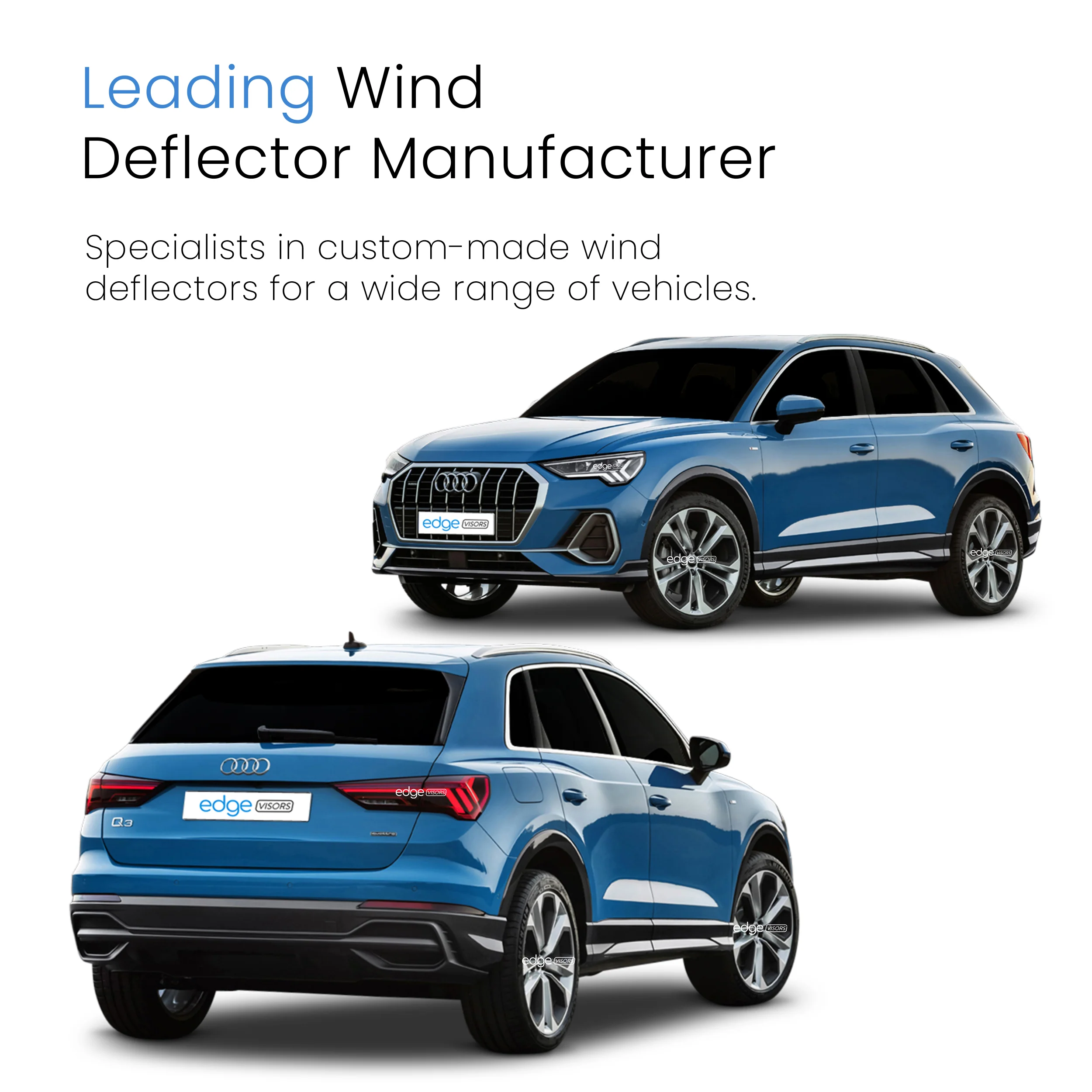 Audi Q3 MK2 2018-onwards 5 Door SUV Wind Deflectors 4pc - Image 4