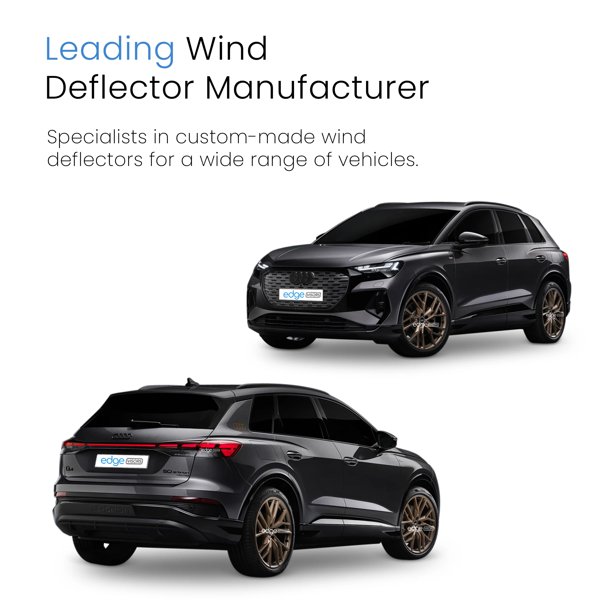 Audi Q4 e-tron 2021-2025 5 Door SUV Wind Deflectors 4pc - Image 4