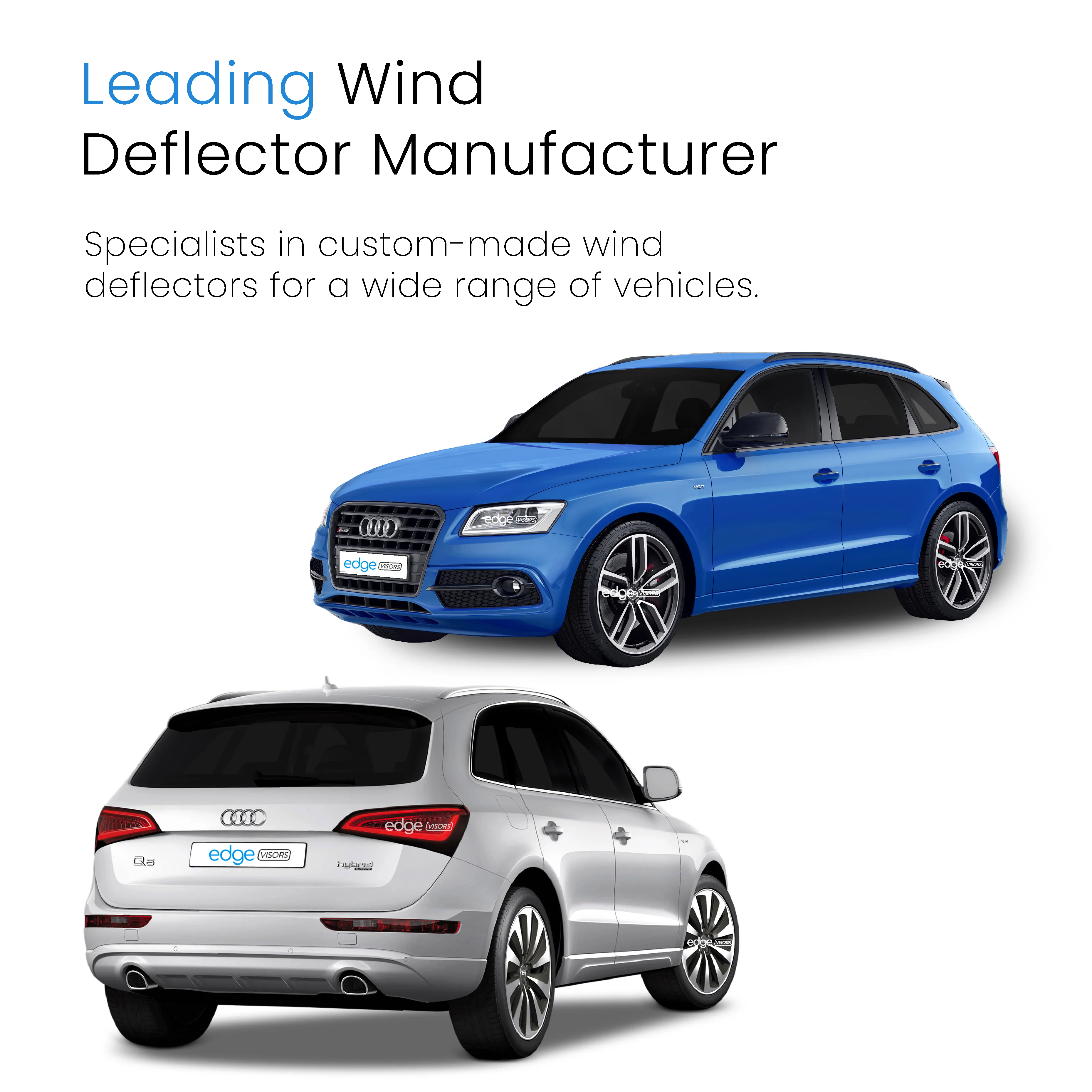 Audi Q5 MK1 2008-2016 5 Door SUV Wind Deflectors 4pc - Image 4