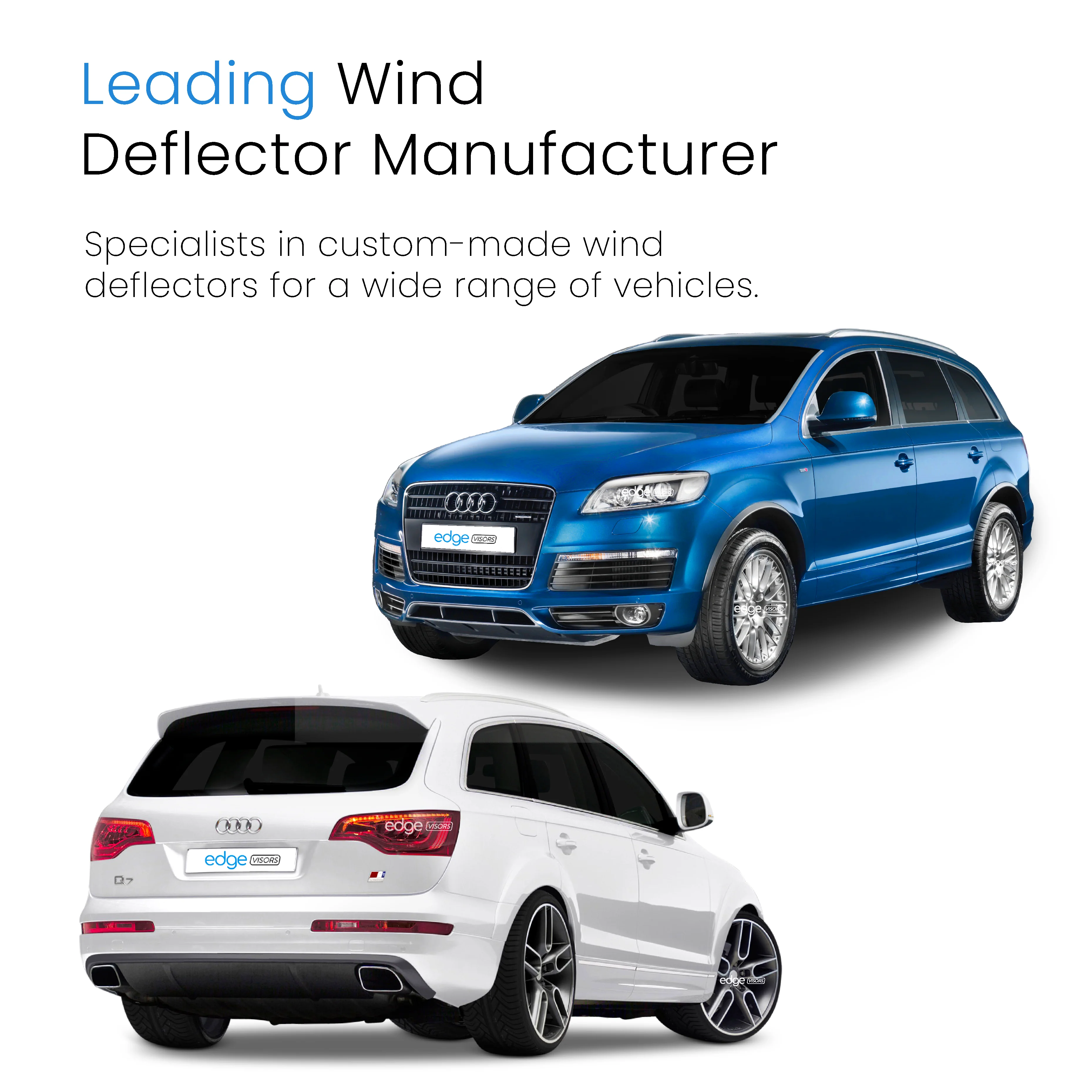 Audi Q7 MK1 2005-2015 5 Door SUV Wind Deflectors 4pc - Image 4