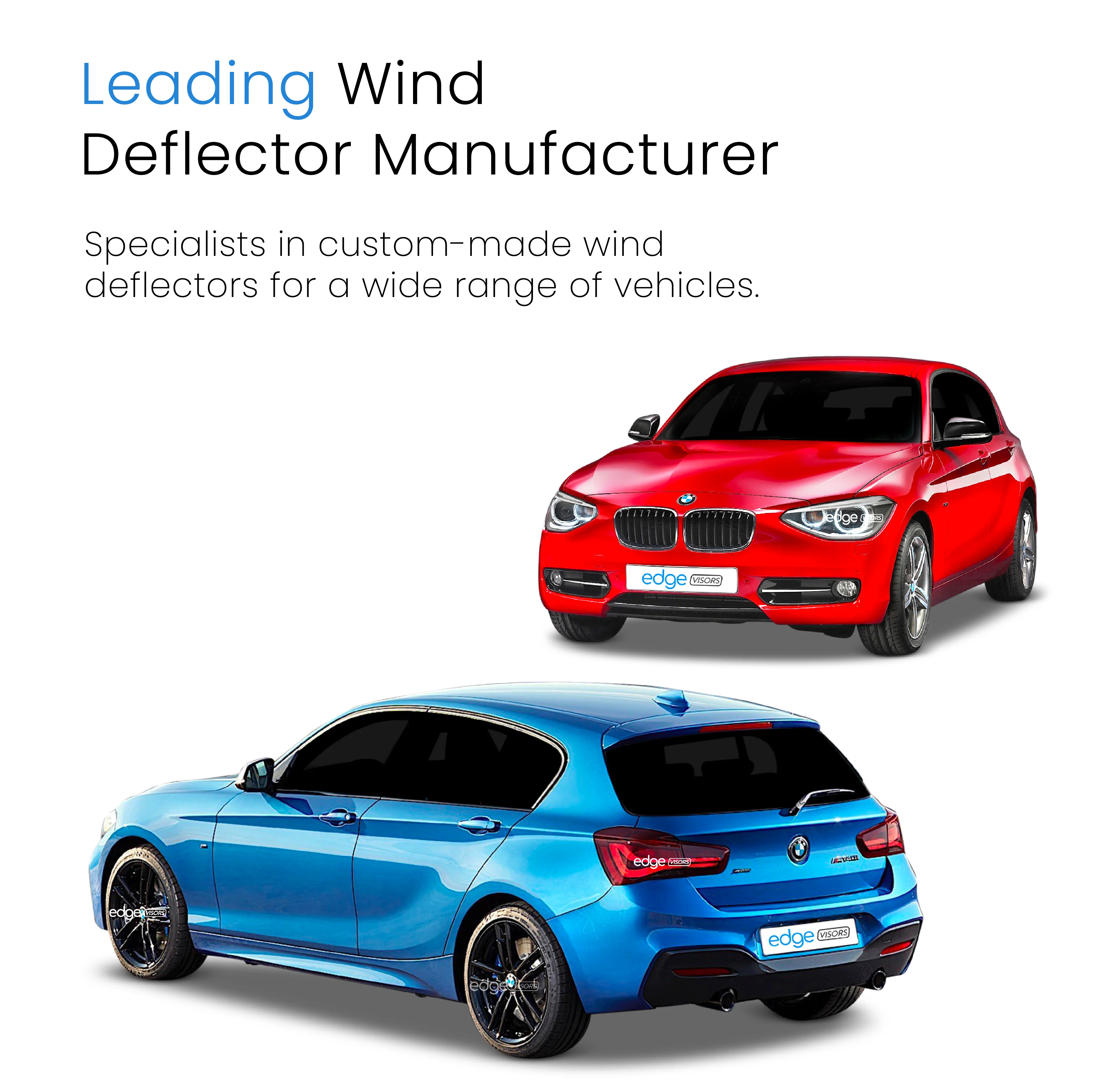 BMW 1 Series F20 2011-2019 5 Door Hatchback Wind Deflectors 4pc - Image 4
