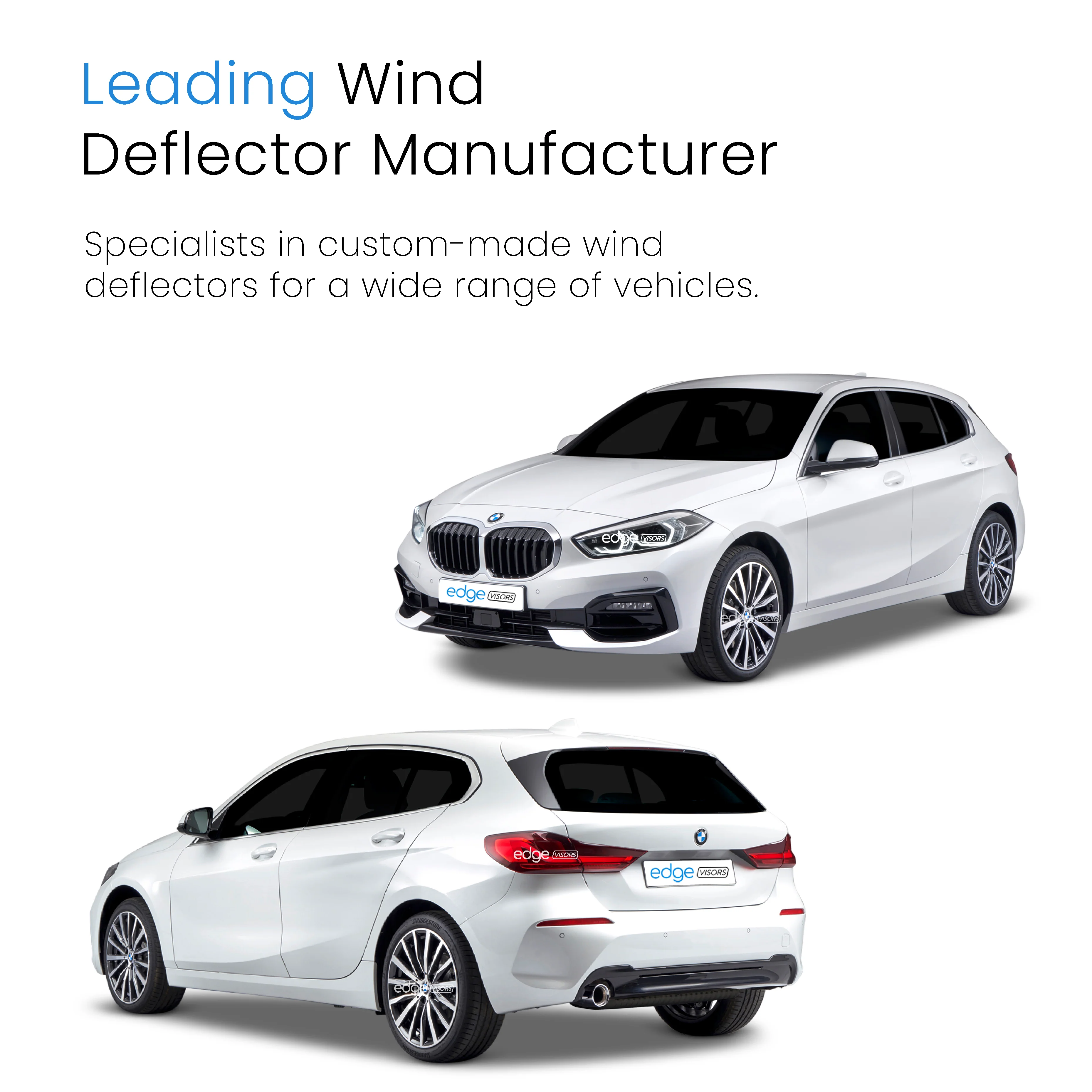 BMW 1 Series F40 2019-2024 5 Door Hatchback Wind Deflectors 4pc - Image 4