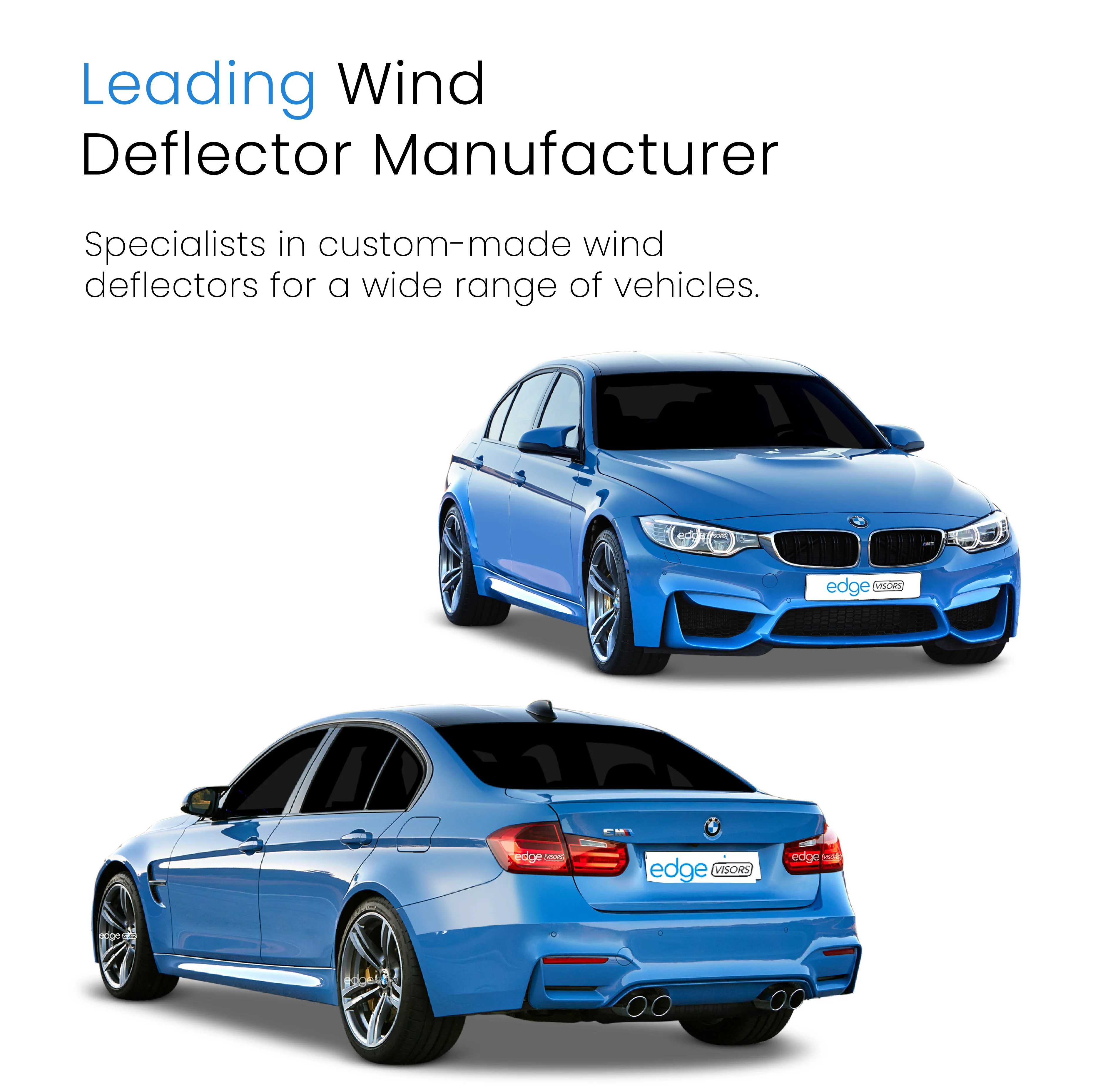 BMW 3 Series F30 2012-2018 4 Door Saloon Wind Deflectors 4pc - Image 4