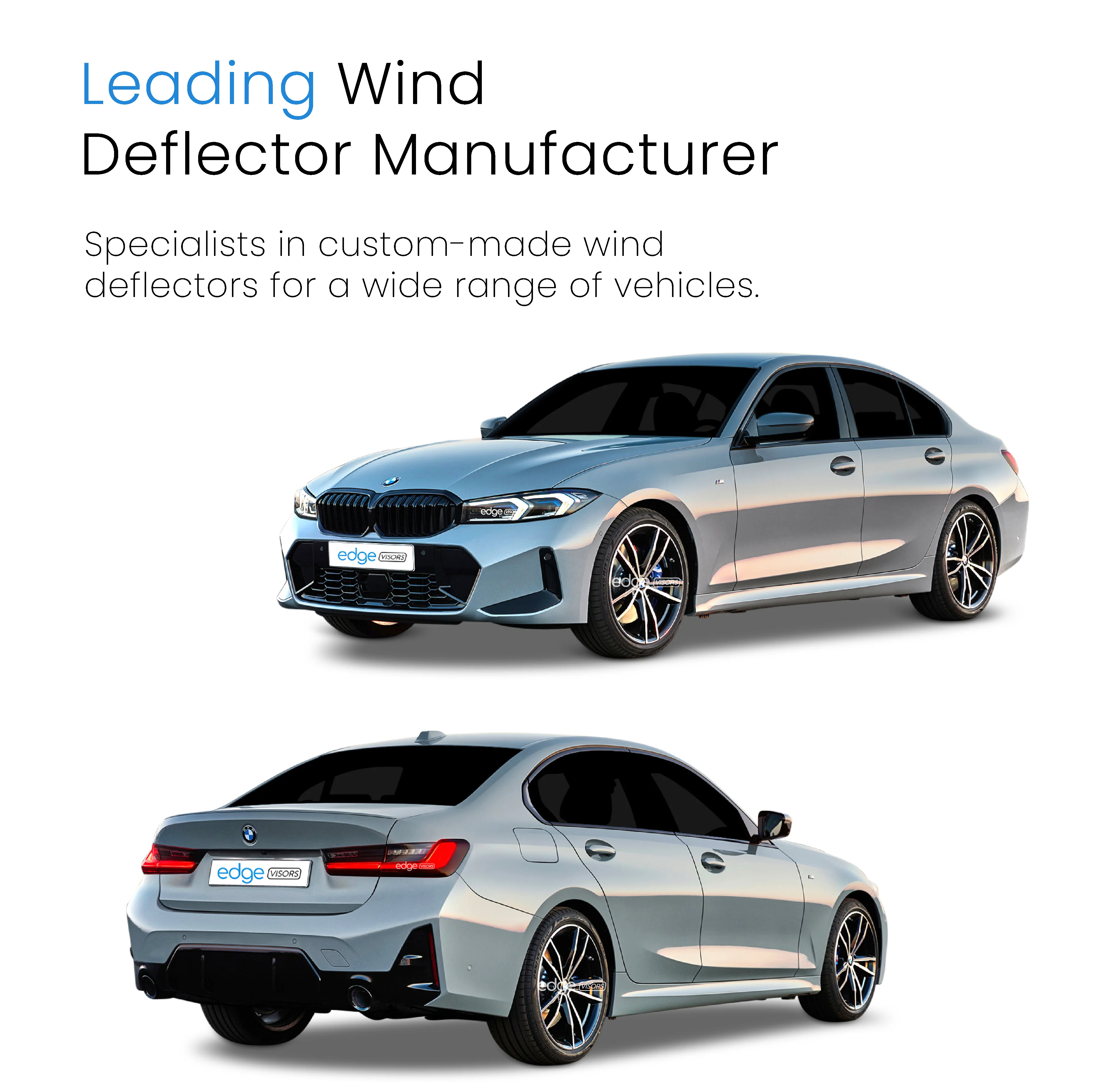BMW 3 Series G20 2019-2026 4 Door Saloon Wind Deflectors 4pc - Image 4