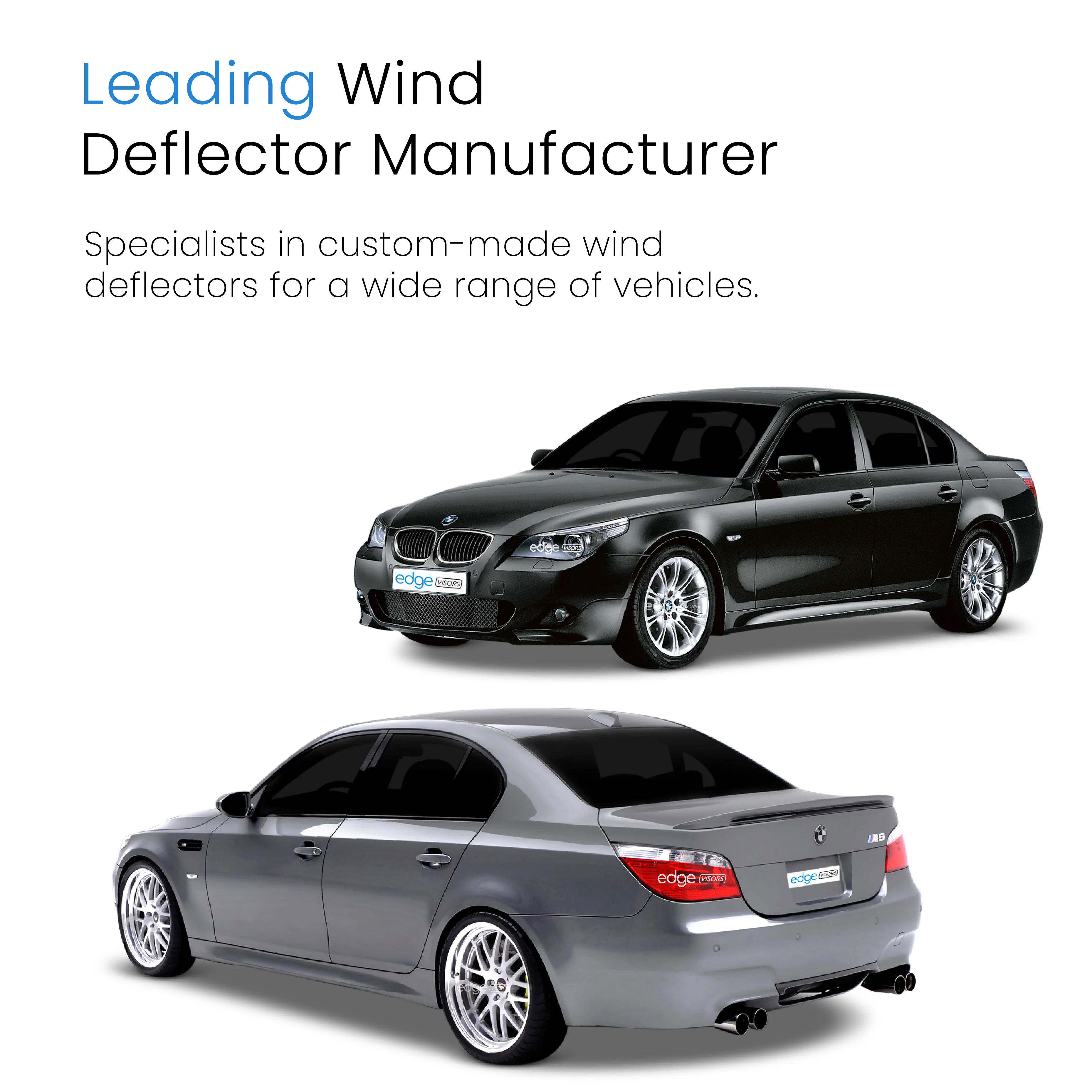BMW 5 Series E60 2003-2010 4 Door Saloon Wind Deflectors 4pc - Image 4