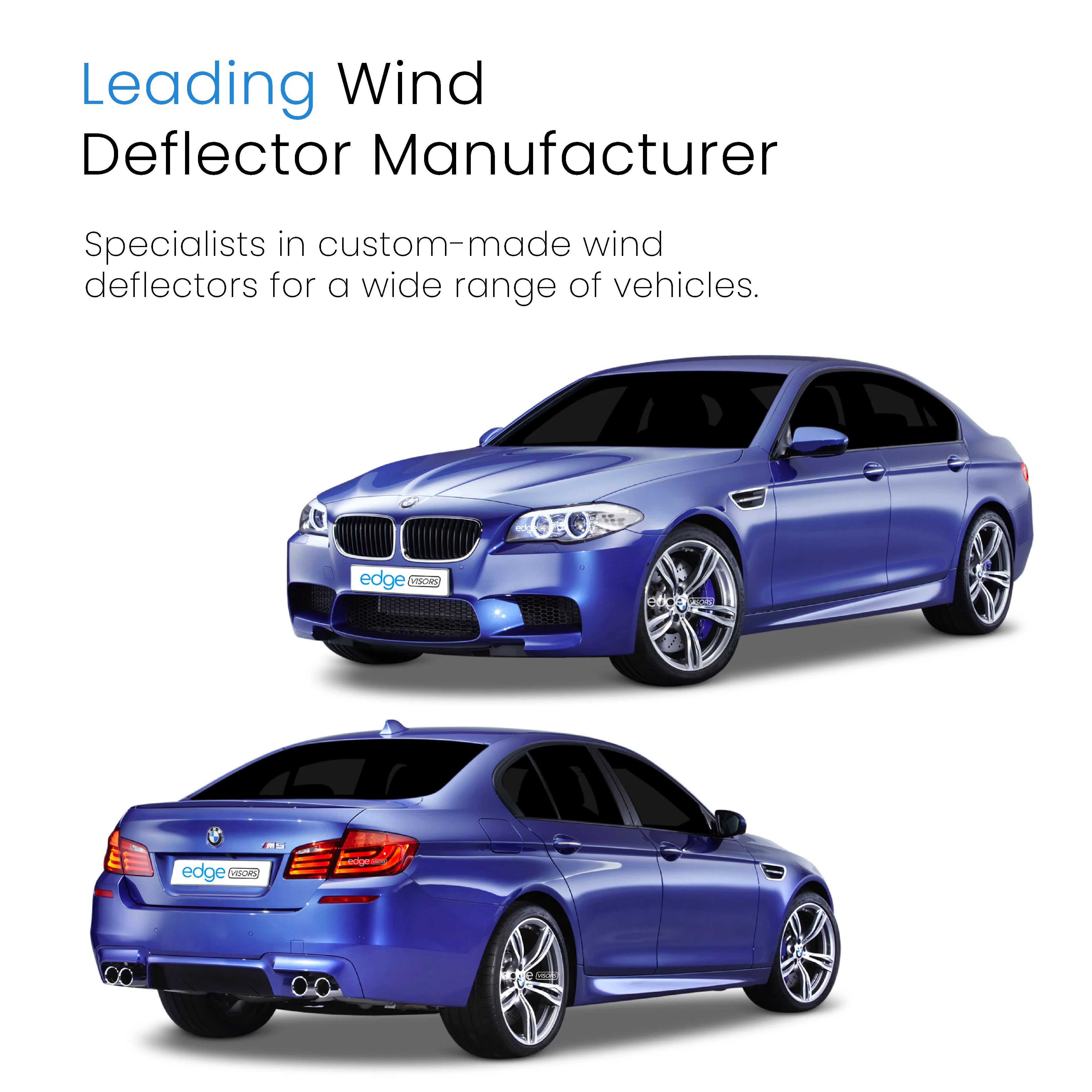BMW 5 Series F10 2010-2017 4 Door Saloon Wind Deflectors 4pc - Image 4