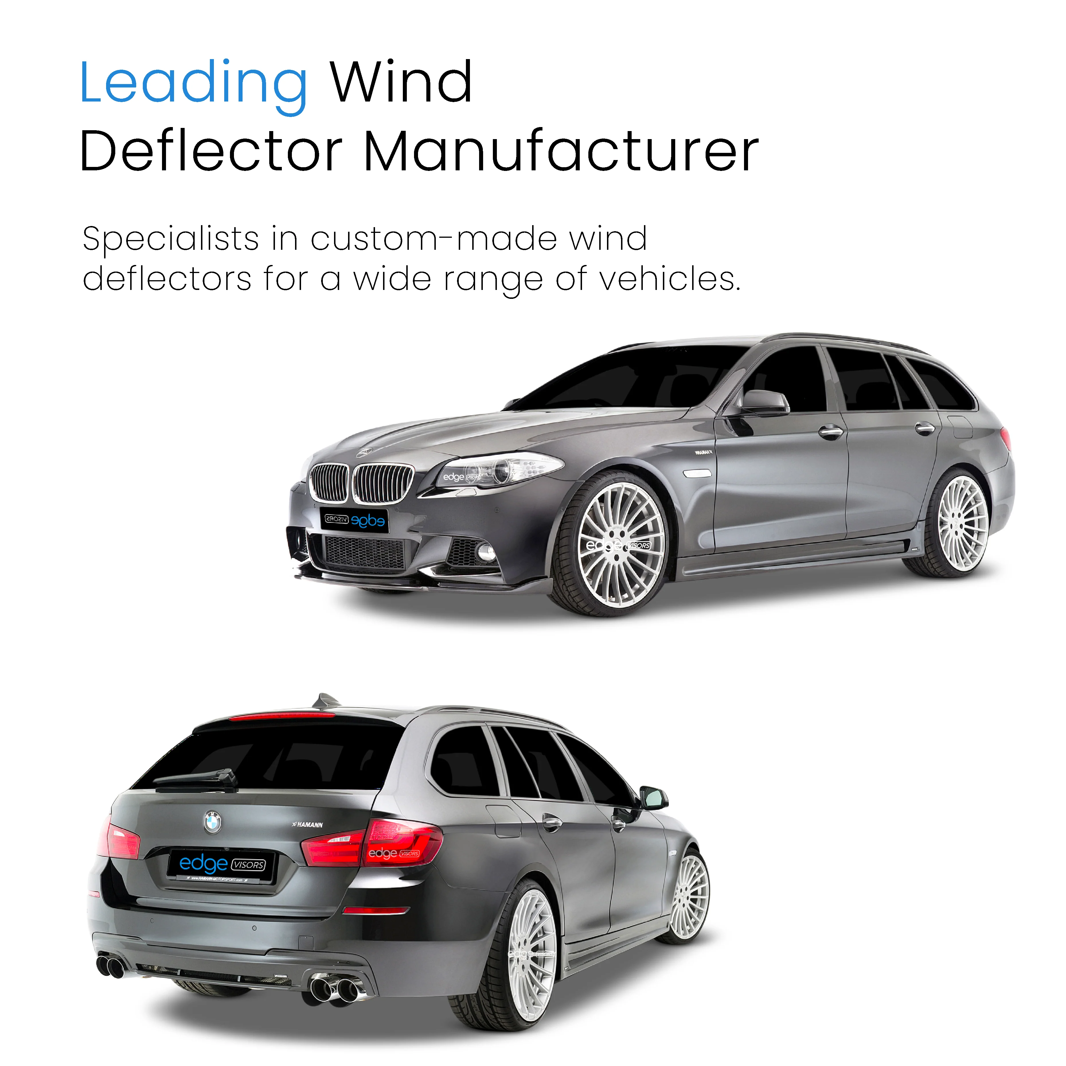 BMW 5 Series F11 Touring 2010-2017 5 Door Estate Wind Deflectors 4pc - Image 4