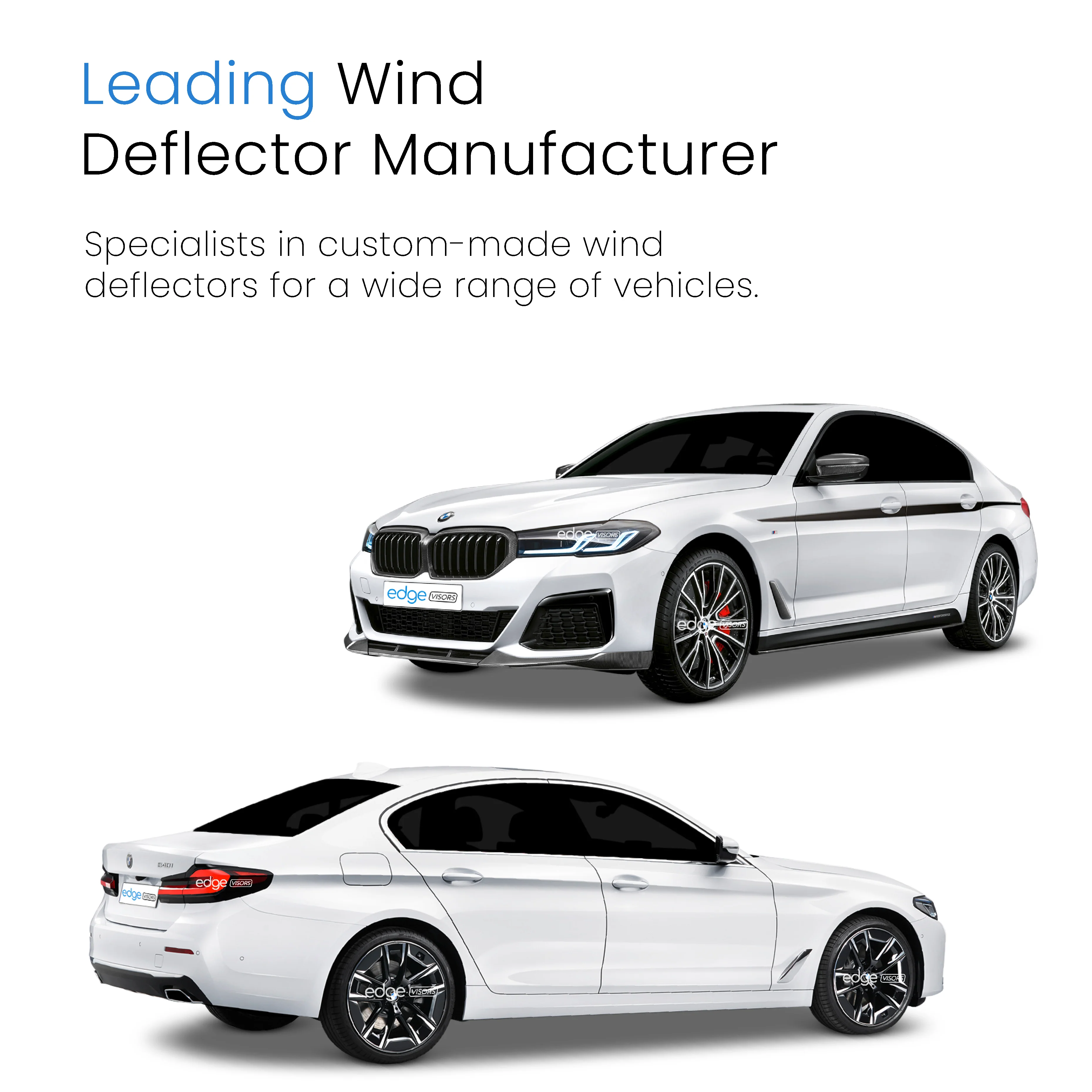 BMW 5 Series G30 2017-2023 4/5 Door Saloon Wind Deflectors 4pc - Image 4