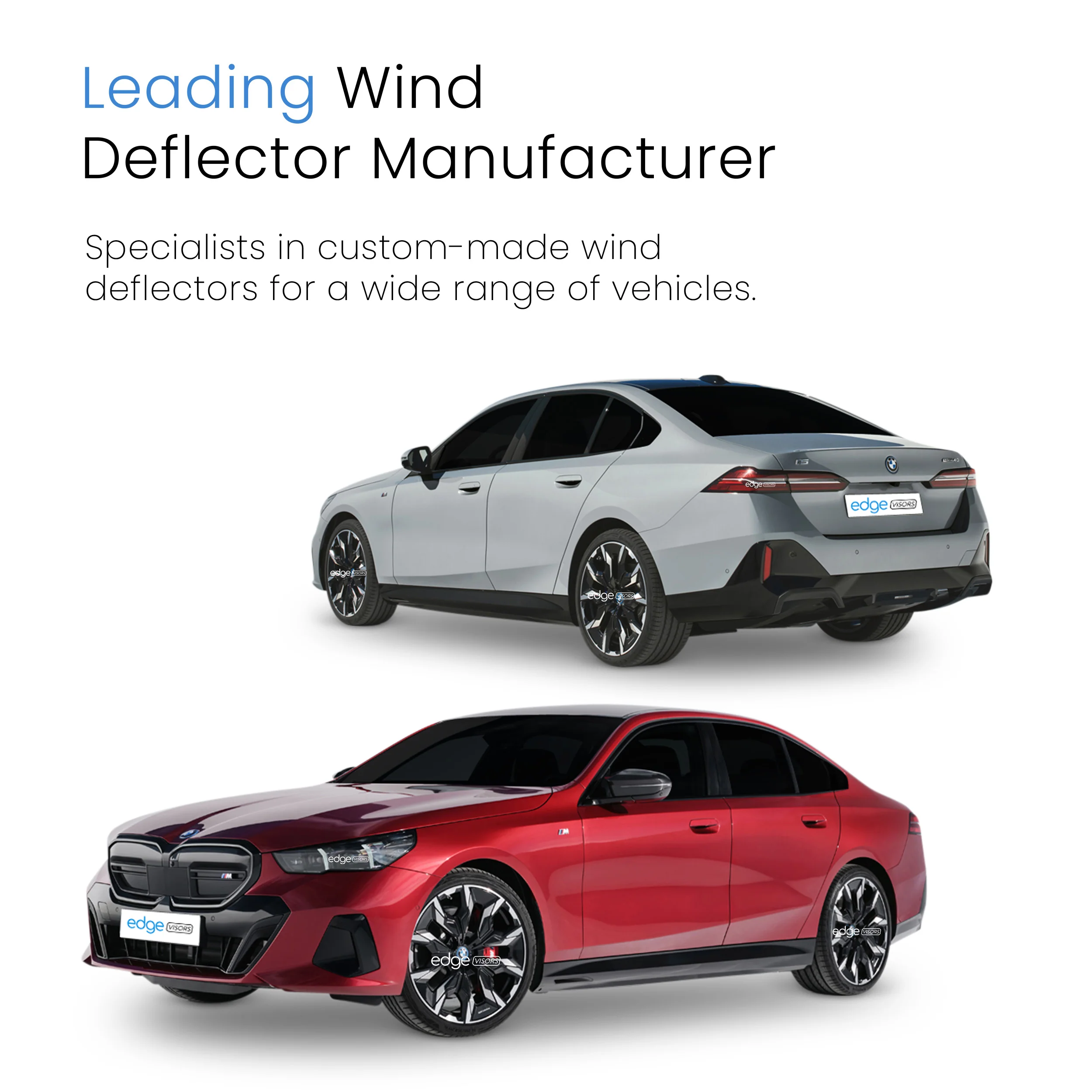 BMW 5 Series i5 G60 2023-Onwards 4 Door Saloon Wind Deflectors 4pc - Image 4