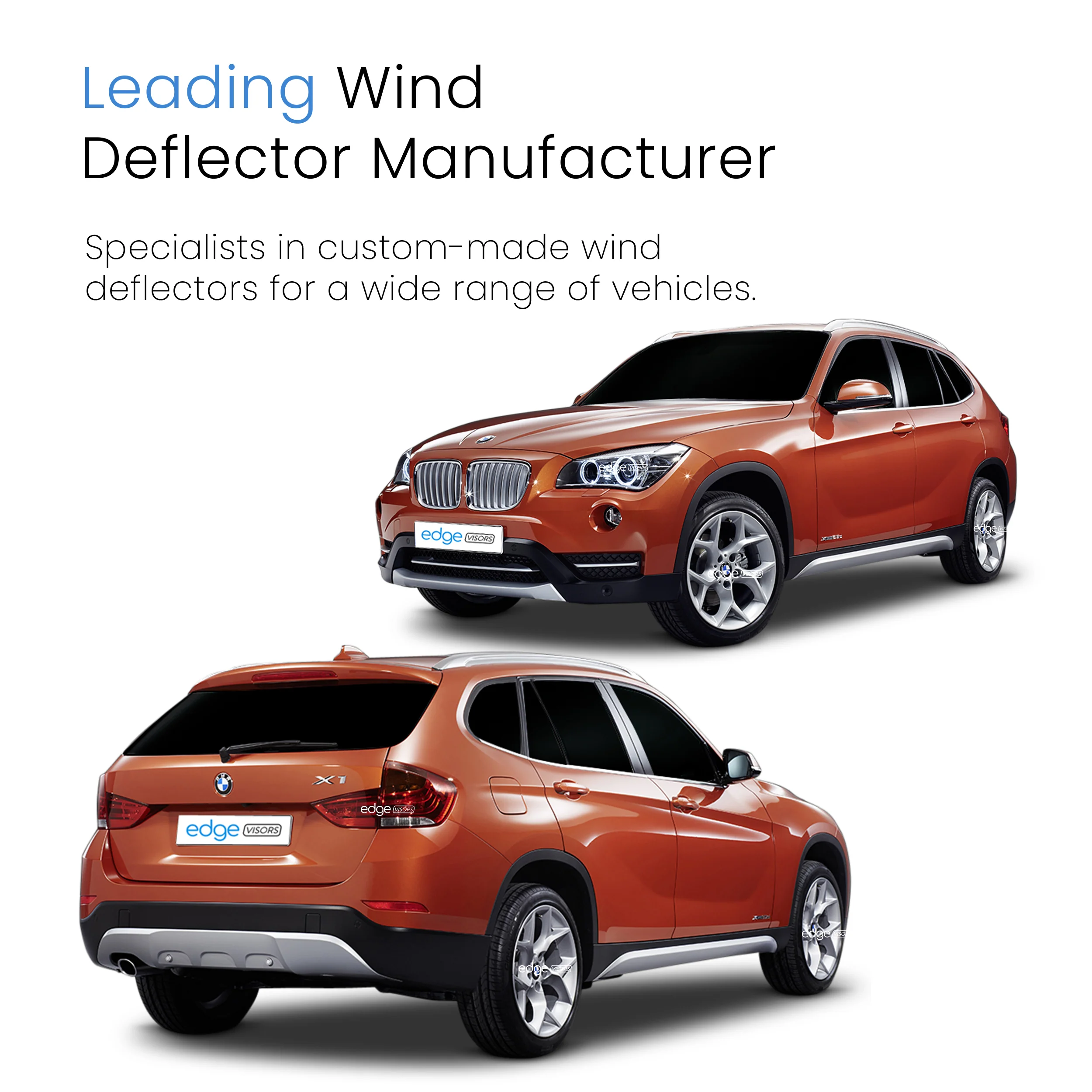 BMW X1 E84 2009-2014 5 Door SUV Wind Deflectors 4pc - Image 4
