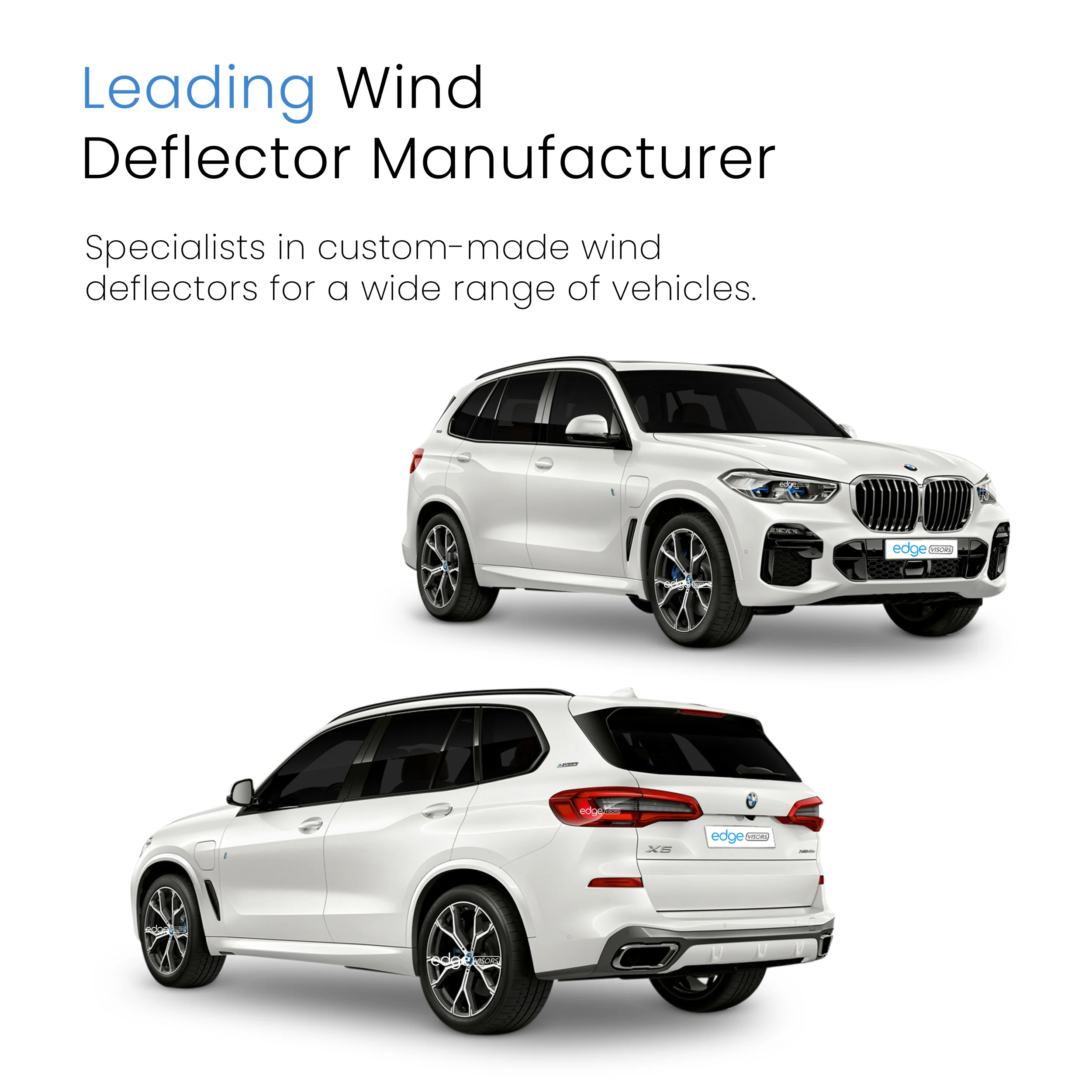 BMW X5 G05 2018-2024 5 Door SUV Wind Deflectors 4pc - Image 4