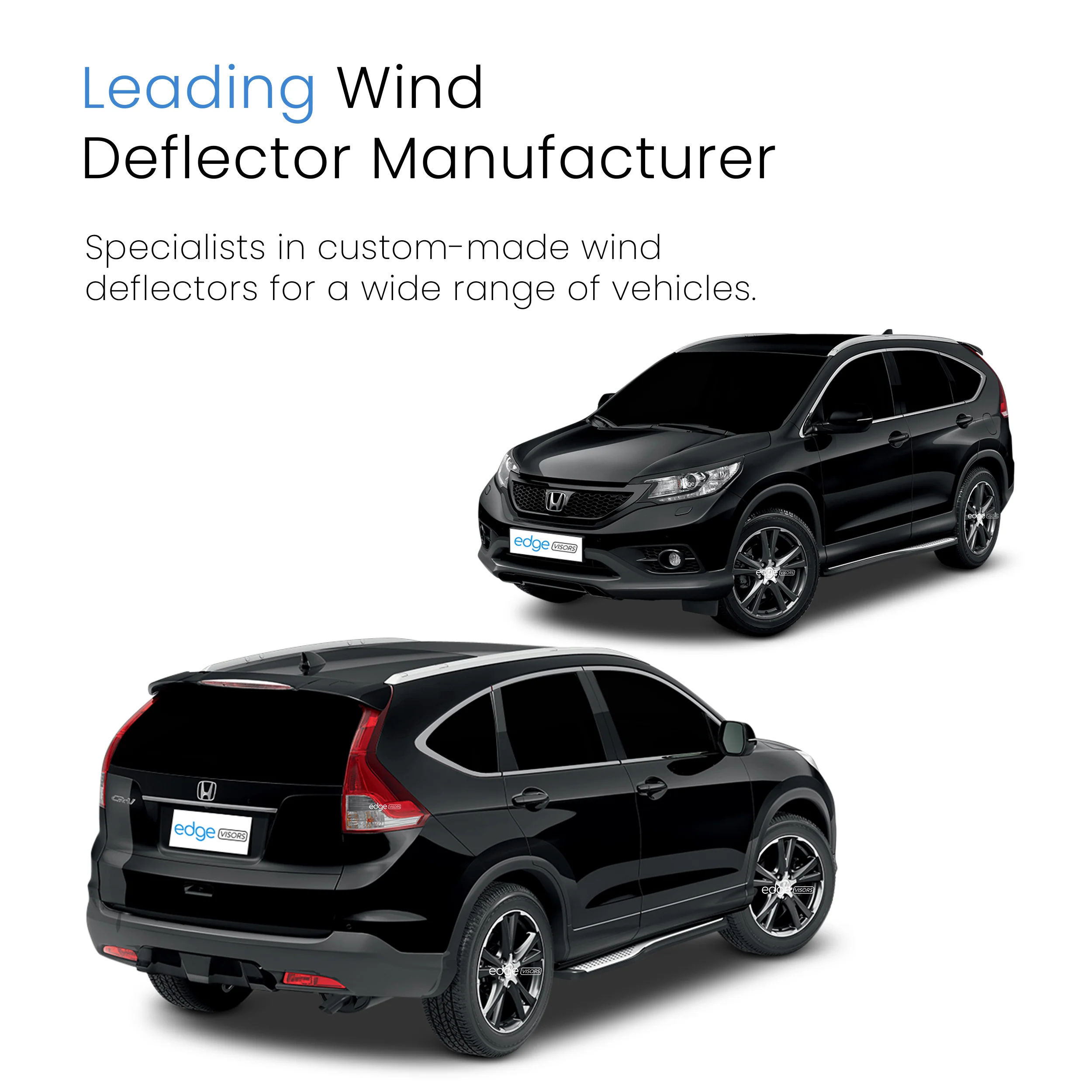 Honda CR-V MK4 2012-2018 5 Door SUV Wind Deflectors 4pc - Image 4
