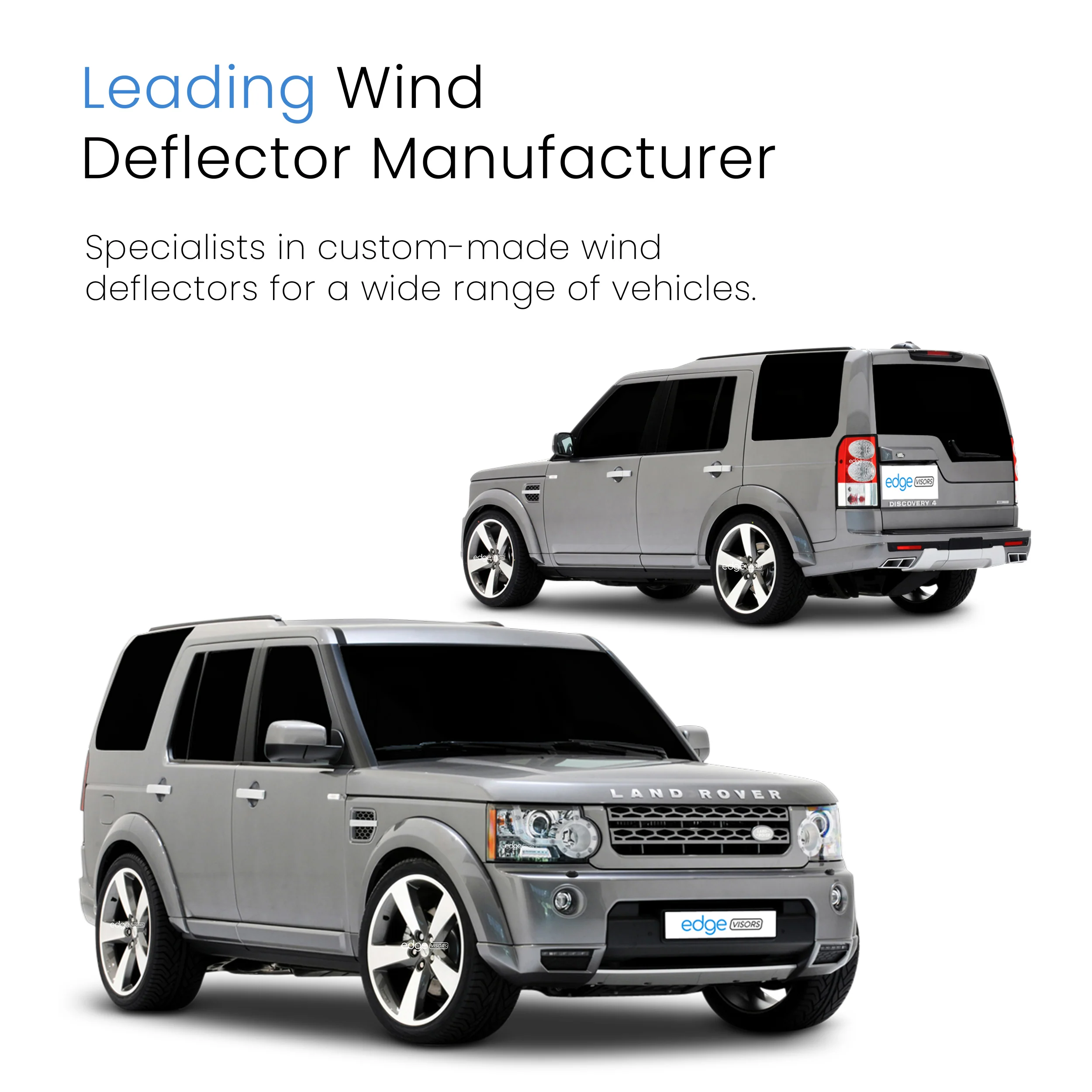 Land Rover Discovery MK4 2009-2016 5 Door SUV Wind Deflectors 4pc - Image 4