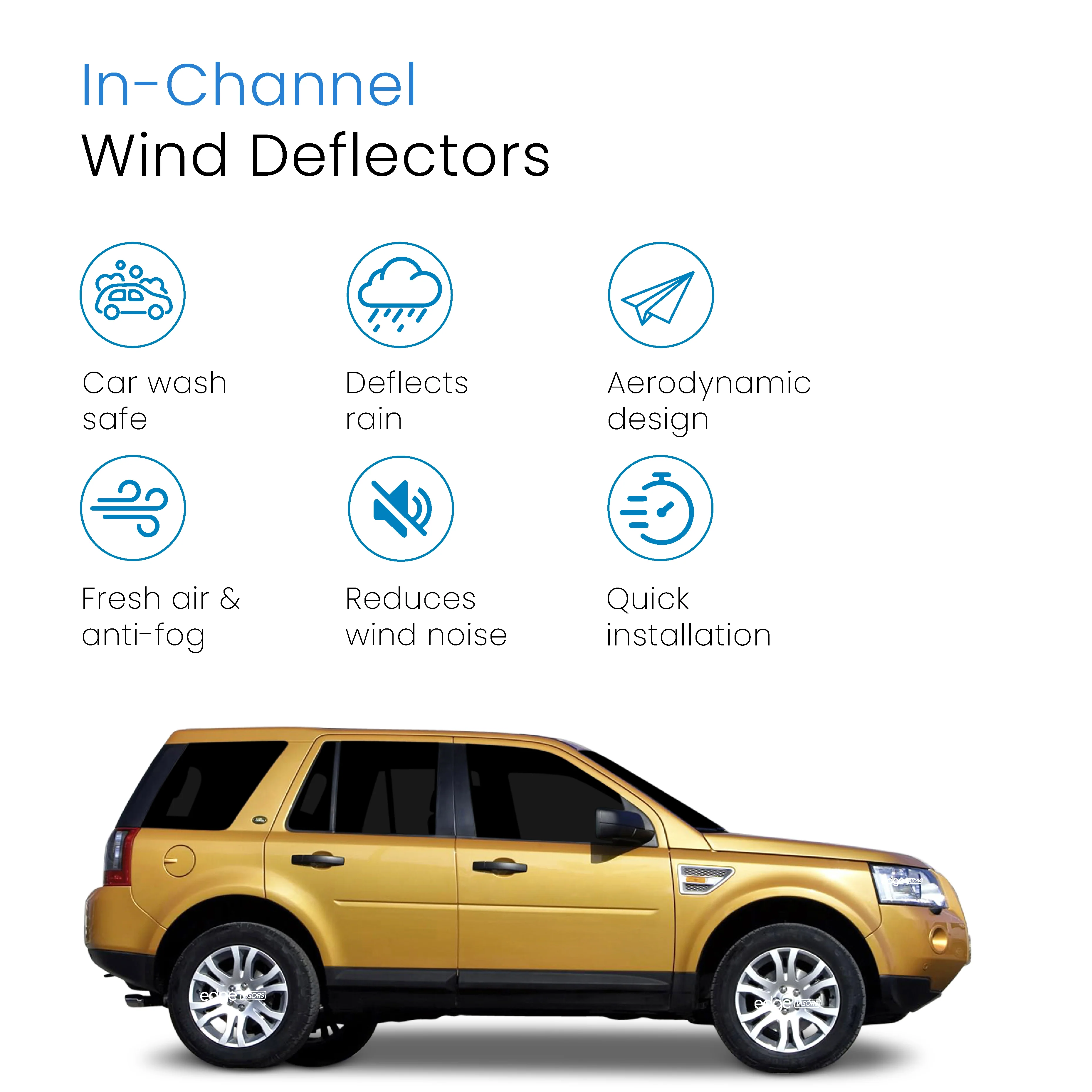 Land Rover Freelander MK2 2006-2014 5 Door SUV Wind Deflectors 4pc - Image 3