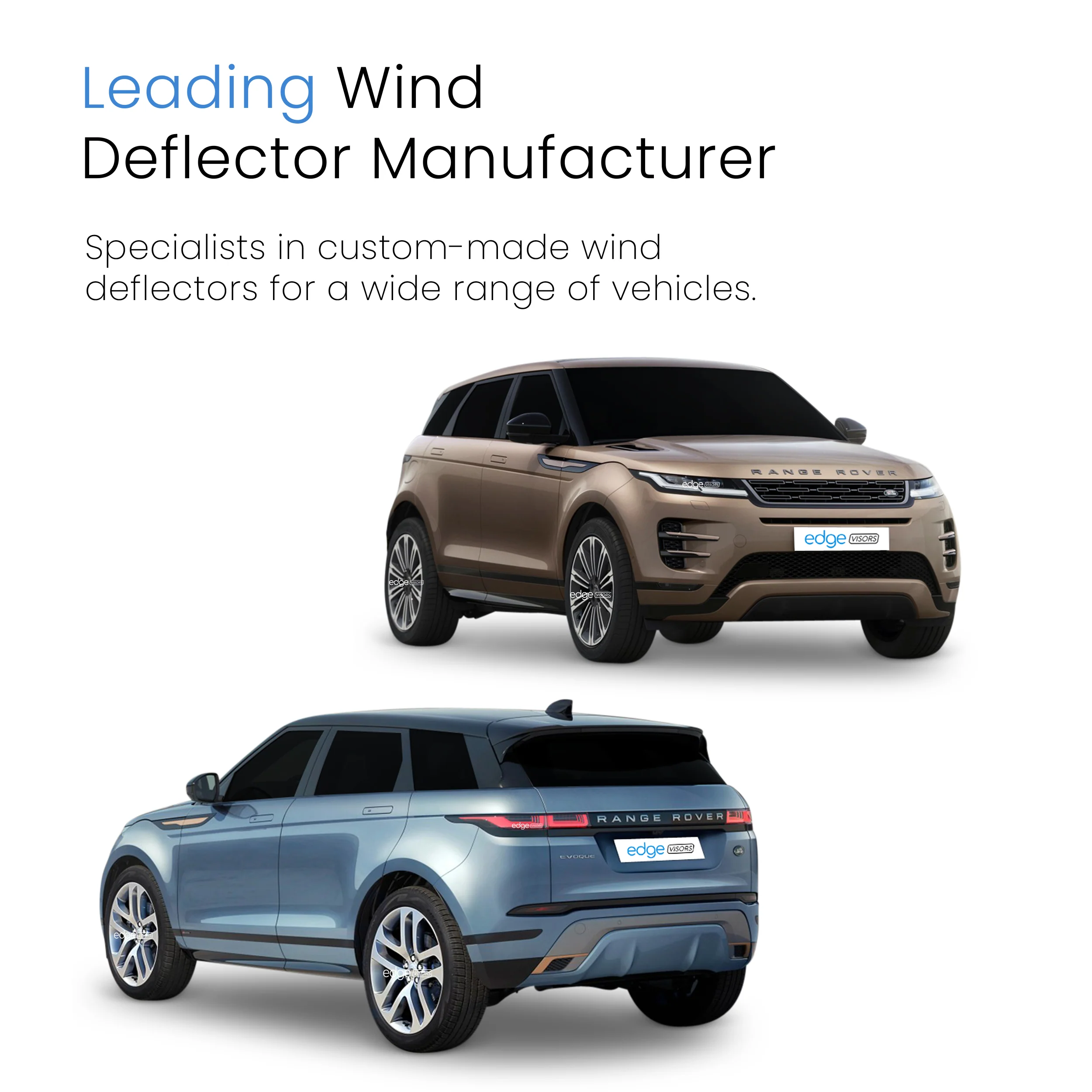 Range Rover Evoque MK2 2018-2024 5 Door SUV Wind Deflectors 4pc - Image 4
