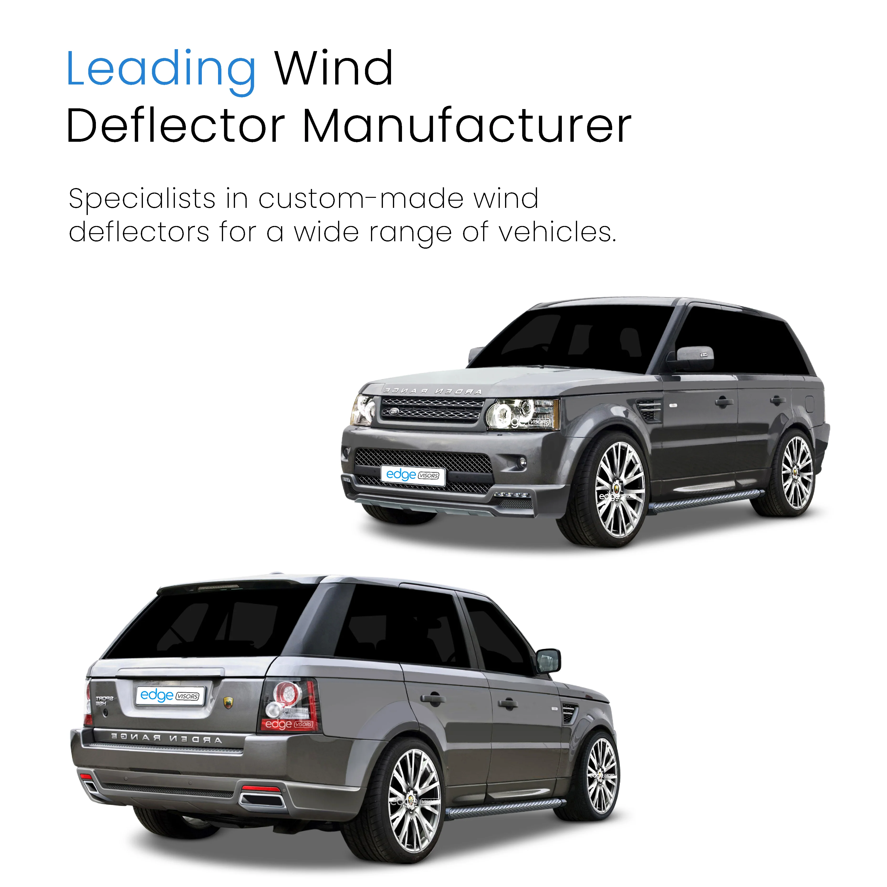 Range Rover Sport MK1 2005-2012 5 Door SUV Wind Deflectors 4pc - Image 4