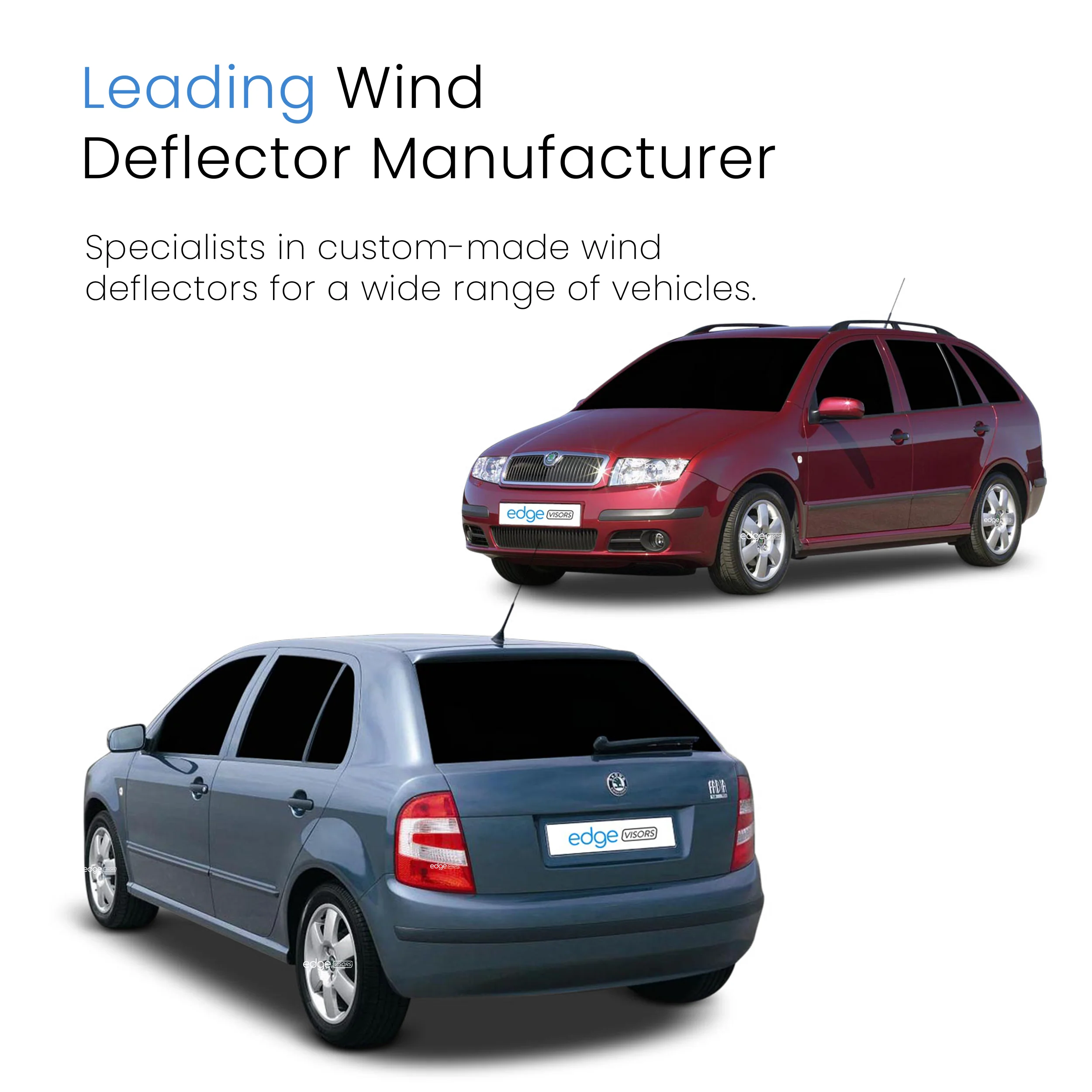 Skoda Fabia MK1 1999-2007 4/5 Door Hatchback or Estate Wind Deflectors 4pc - Image 4