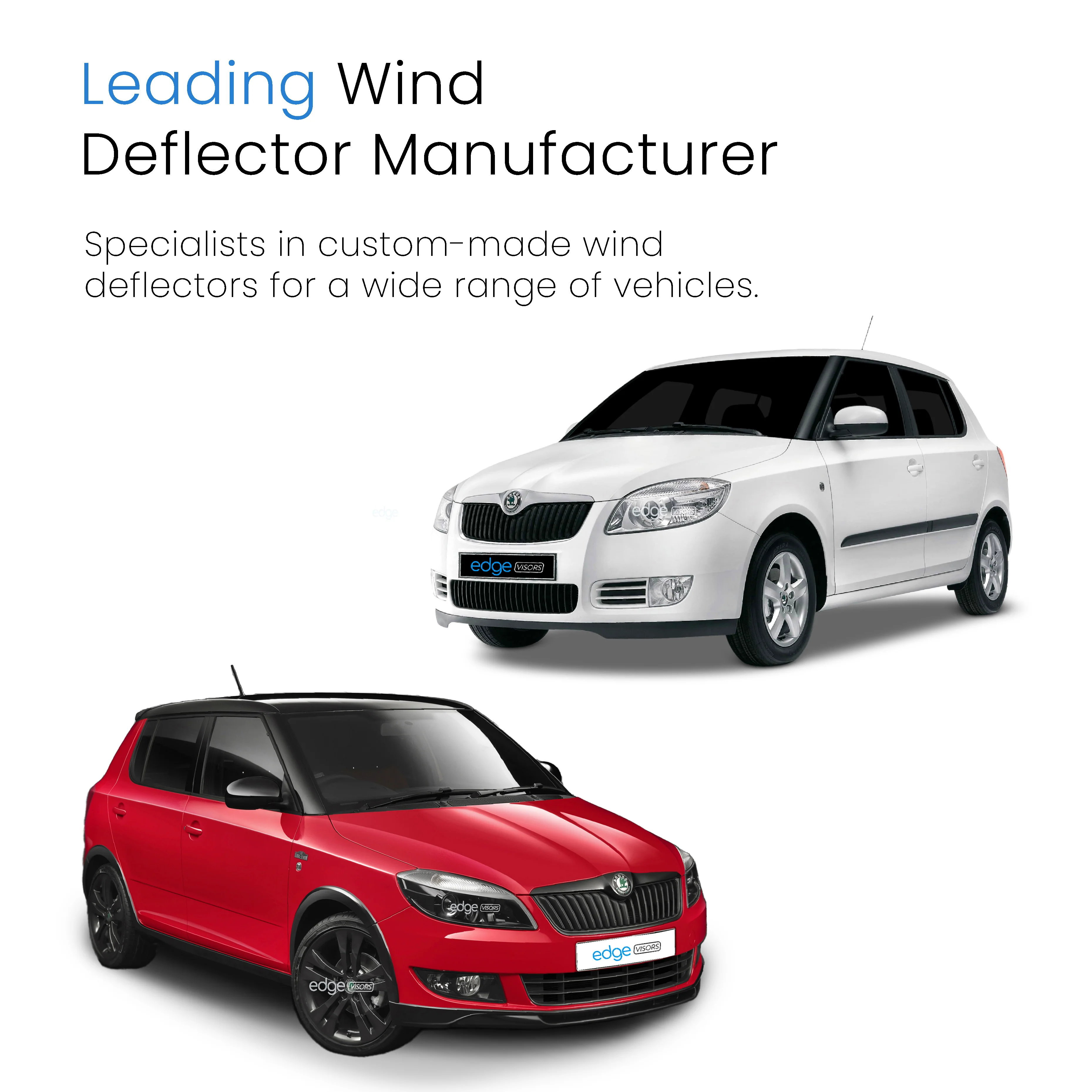 Skoda Fabia MK2 2007-2014 5 Door Hatchback Wind Deflectors 4pc - Image 4