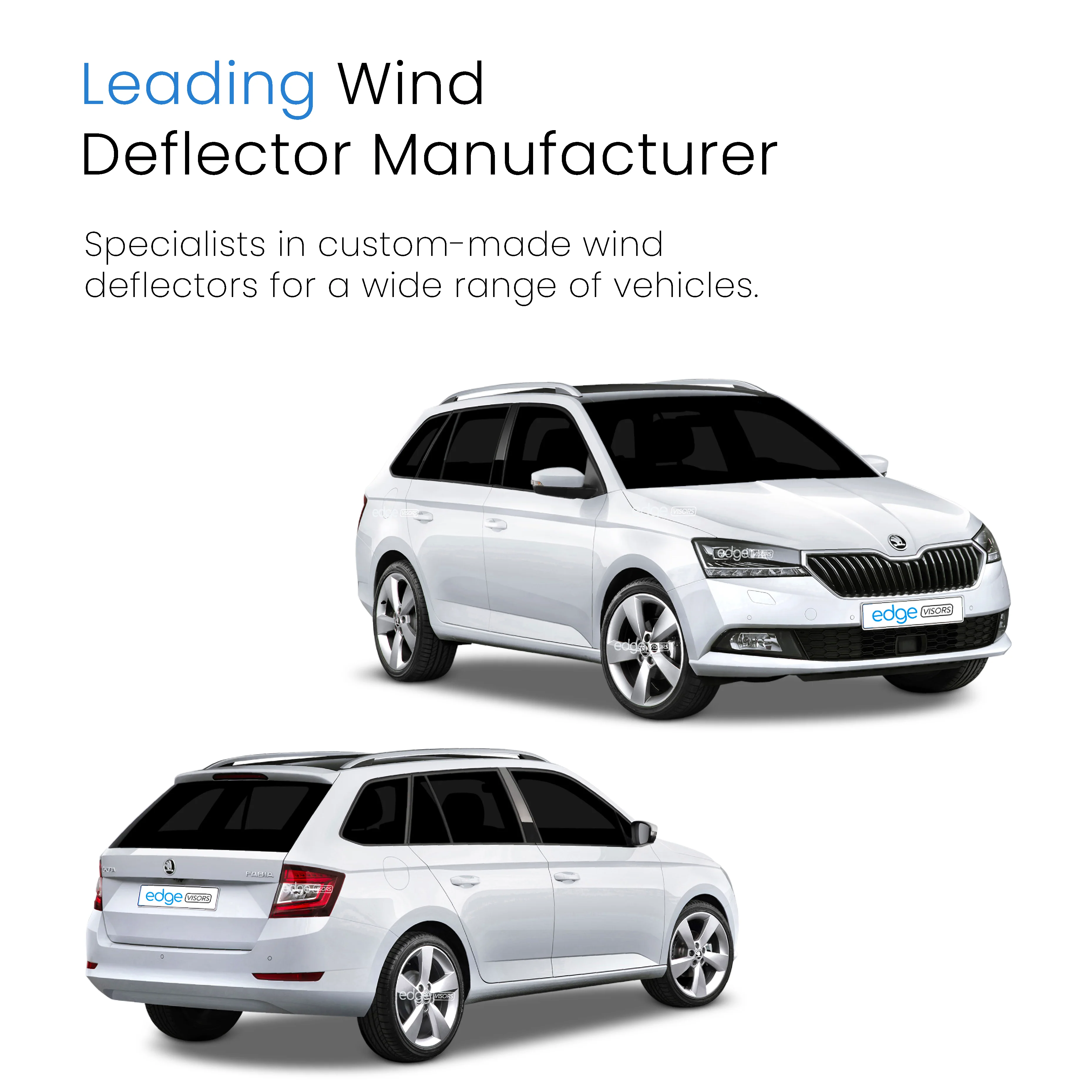 Skoda Fabia MK3 2014-2021 4/5 Door Estate/Hatchback Wind Deflectors 4pc - Image 4