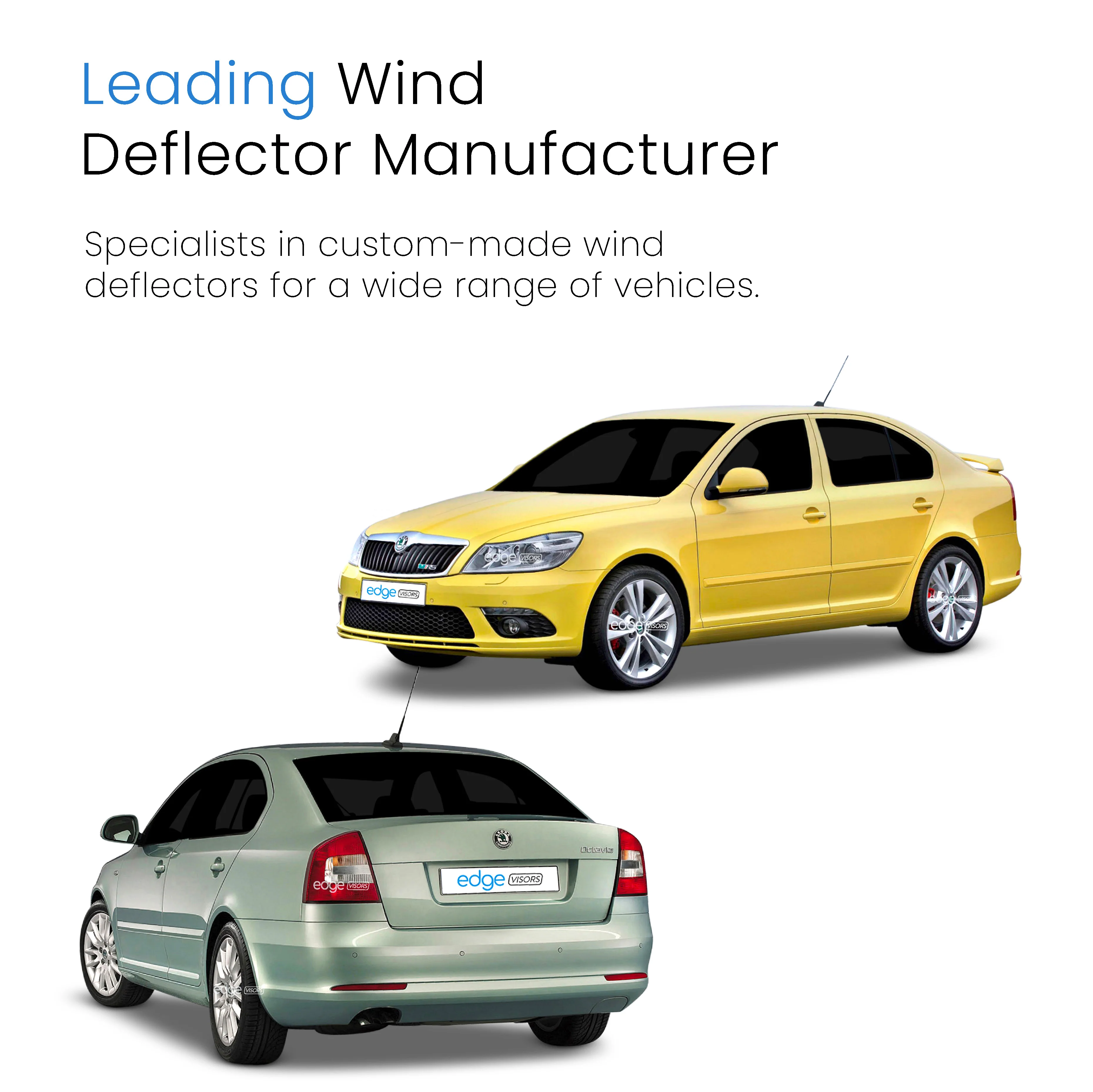 Skoda Octavia MK2 2004-2013 5 Door Hatchback Wind Deflectors 4pc - Image 4