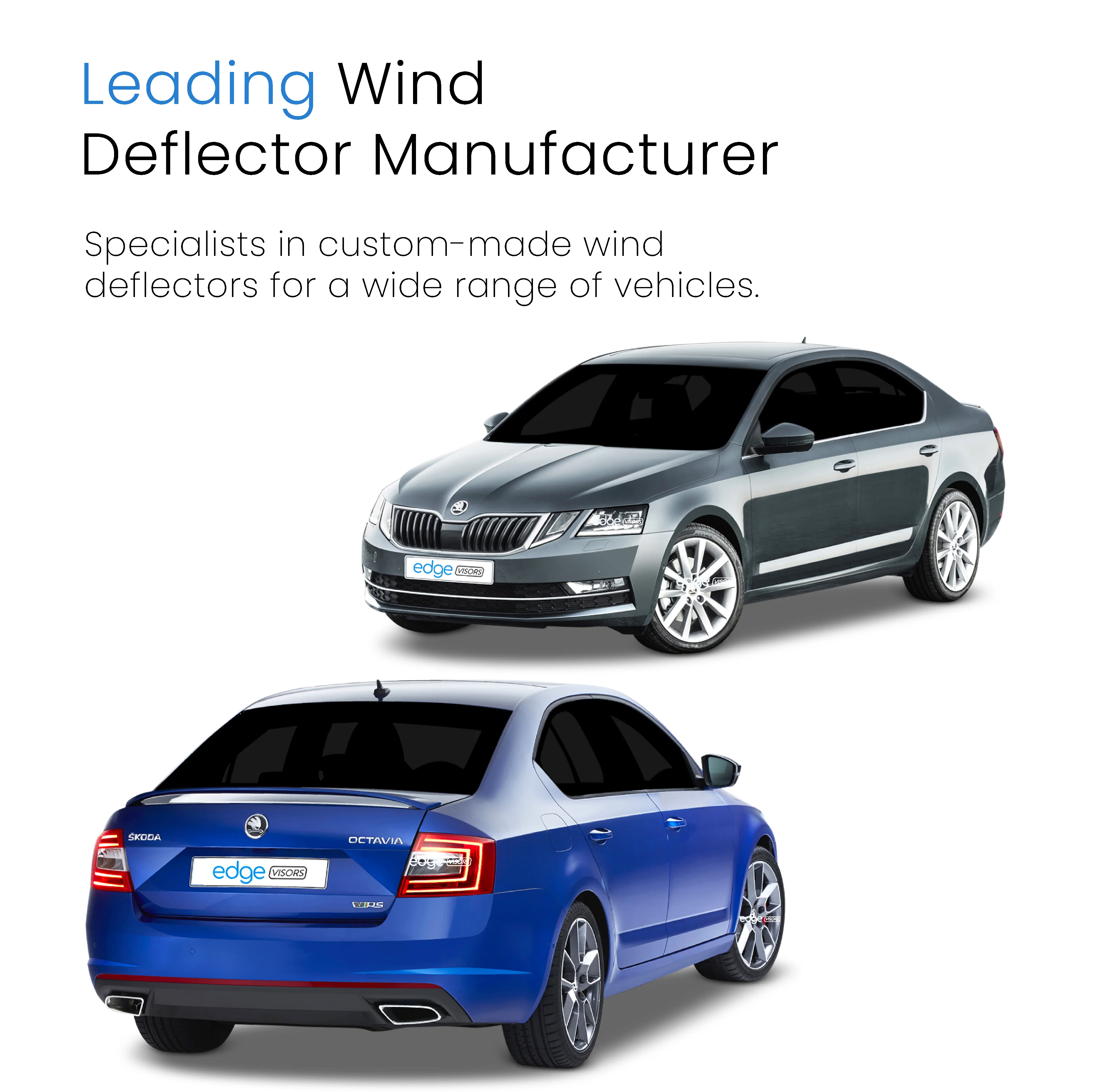 Skoda Octavia MK3 2013-2020 5 Door Hatchback Wind Deflectors 4pc - Image 4