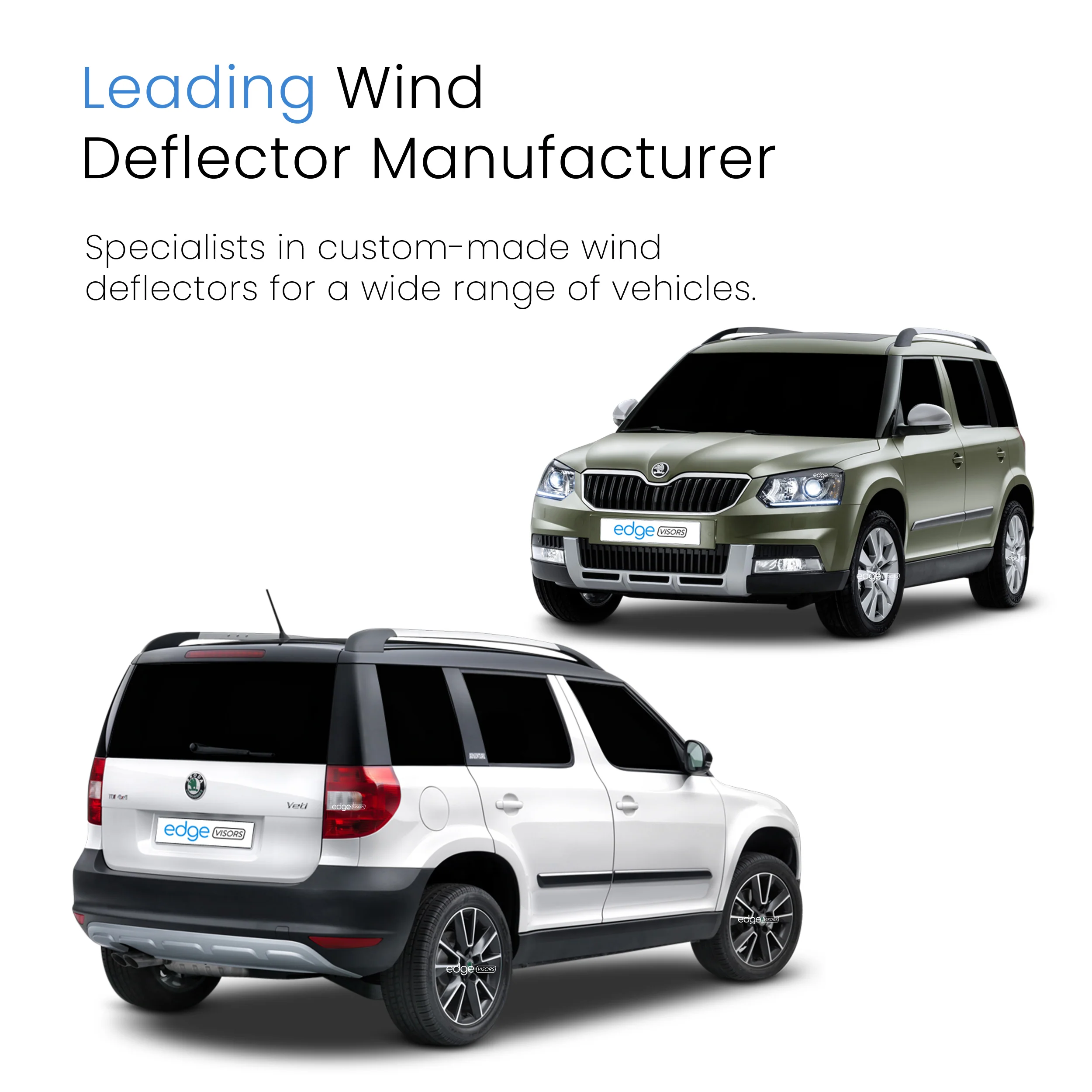Skoda Yeti MK1 2009-2018 5 Door SUV Wind Deflectors 4pc - Image 4